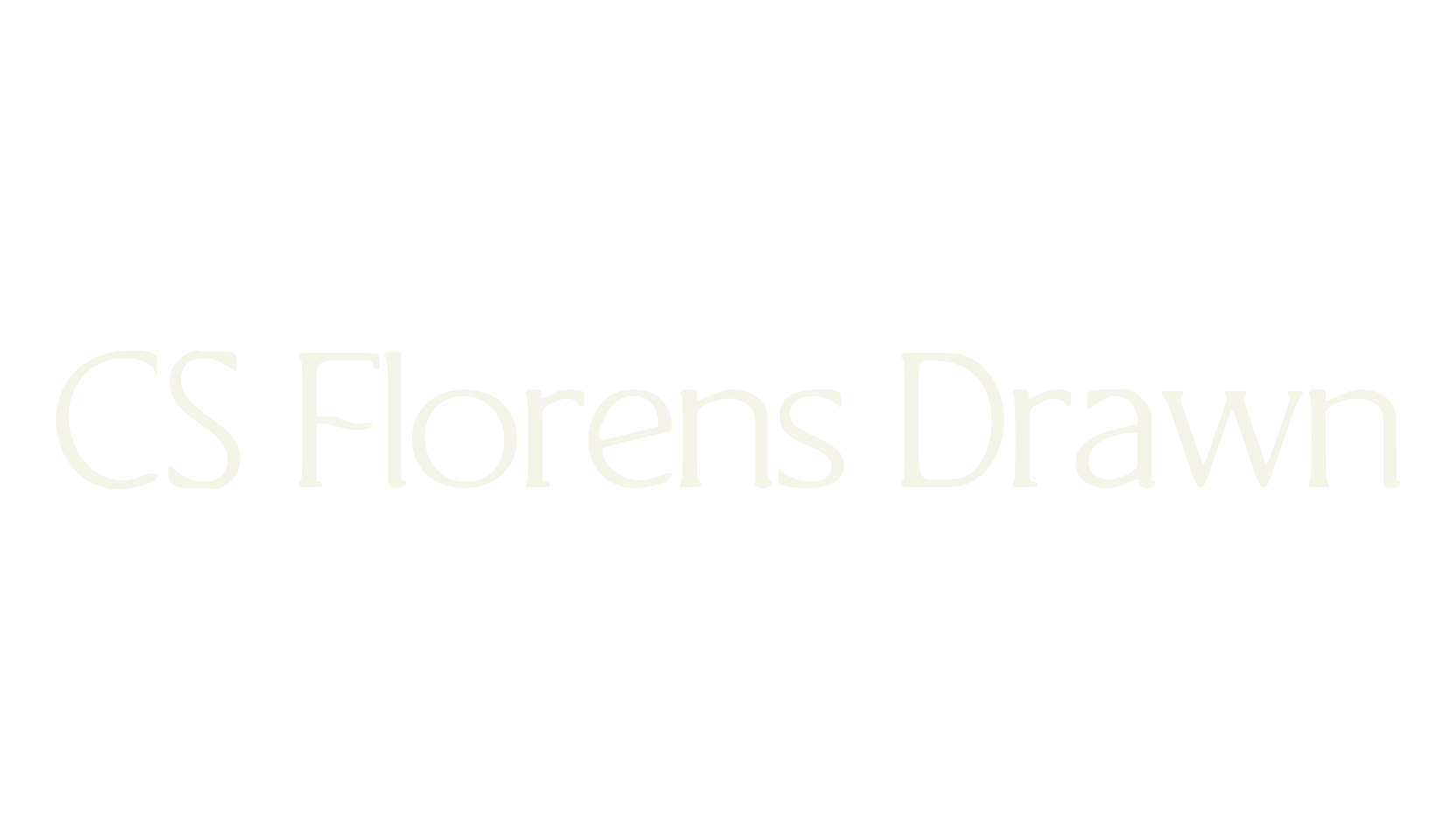 CS Florens Drawn, display market font preview