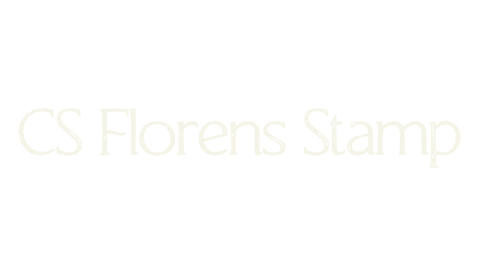 CS Florens Stamp, serif font preview