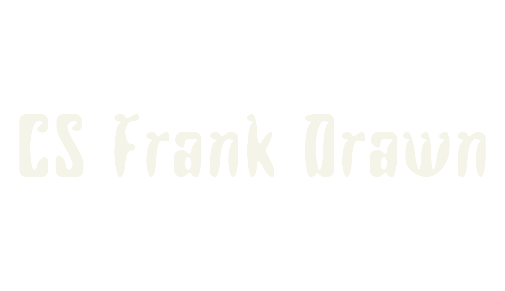 CS Frank Drawn, poster font preview