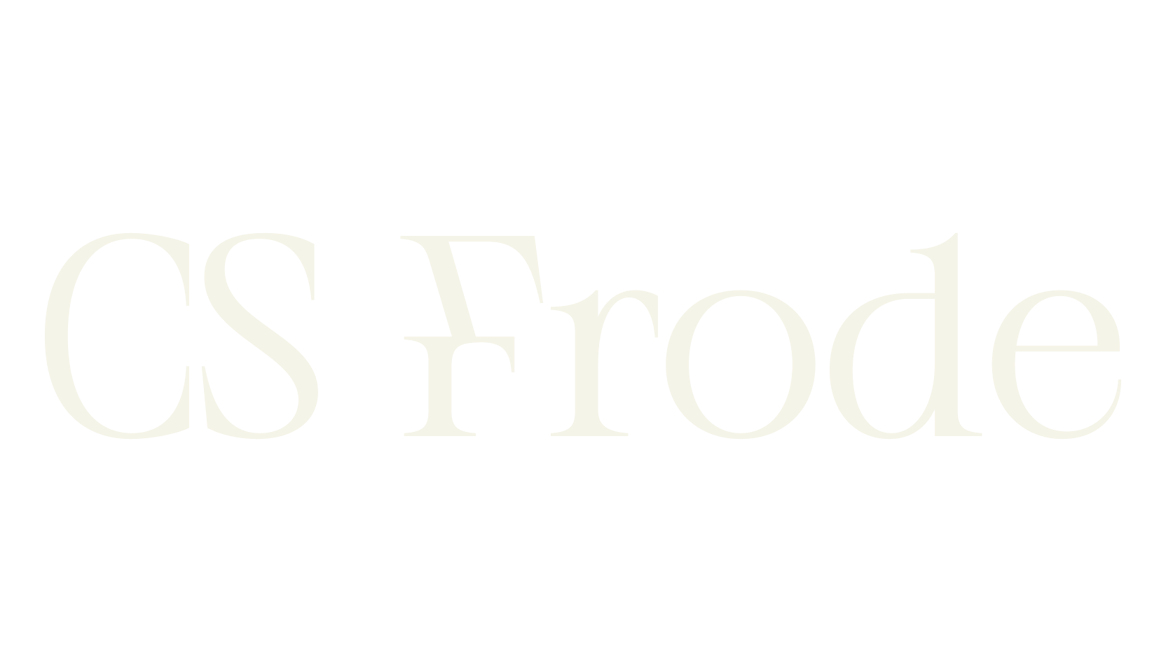CS Frode, serif font preview