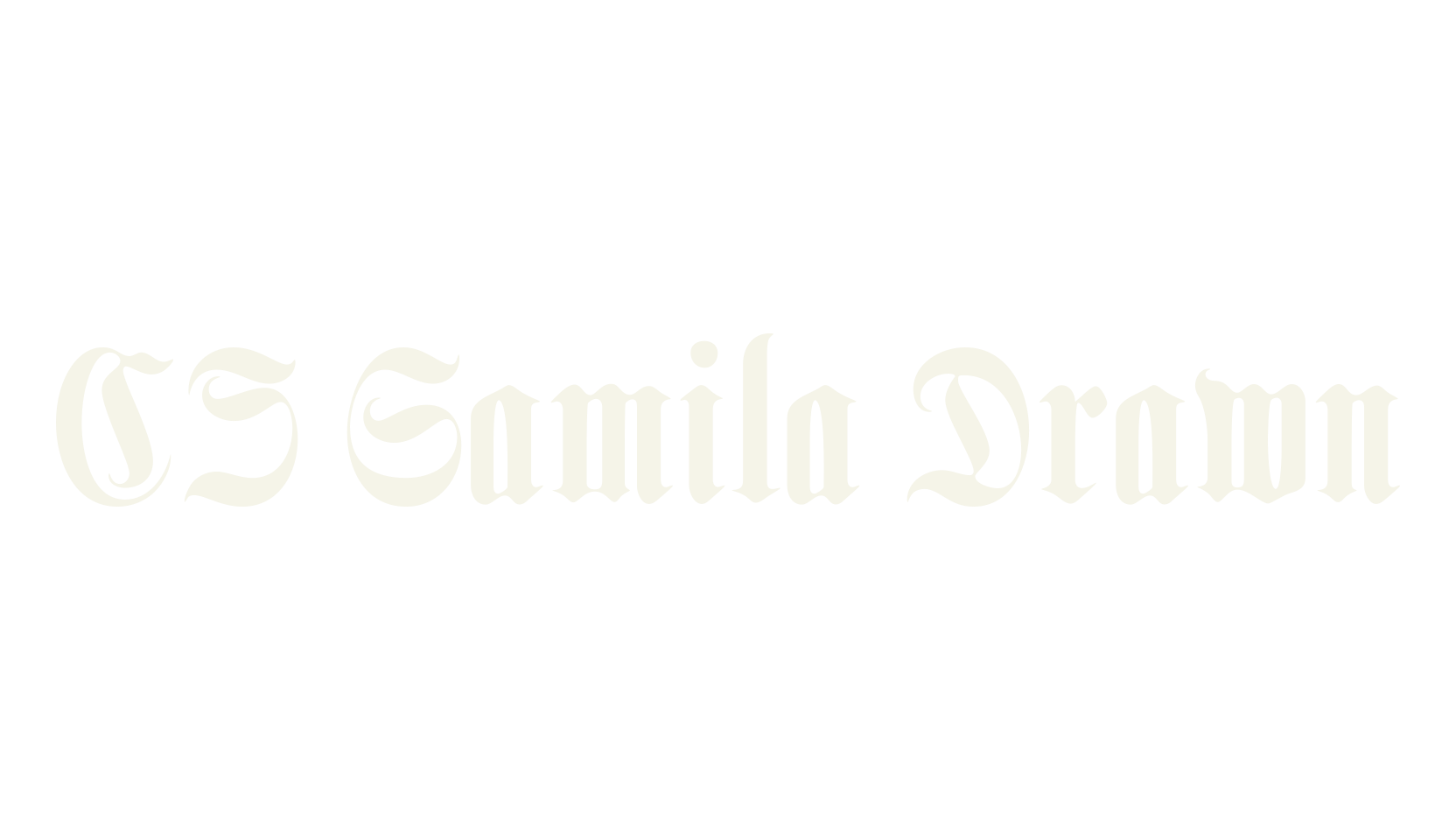 CS Gamila Drawn, gothic font preview