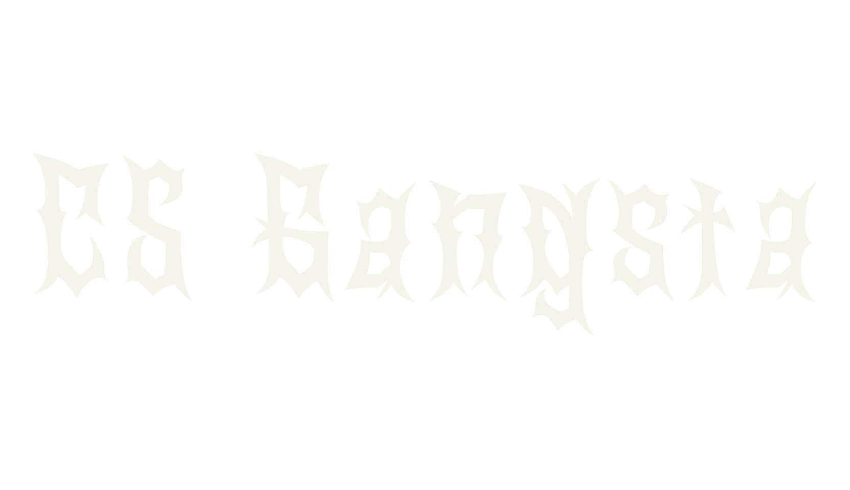 CS Gangsta, black metal font preview