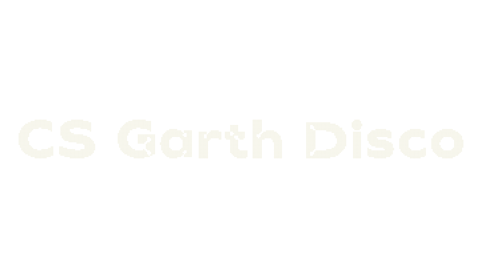 CS Garth Disco, dotted font preview