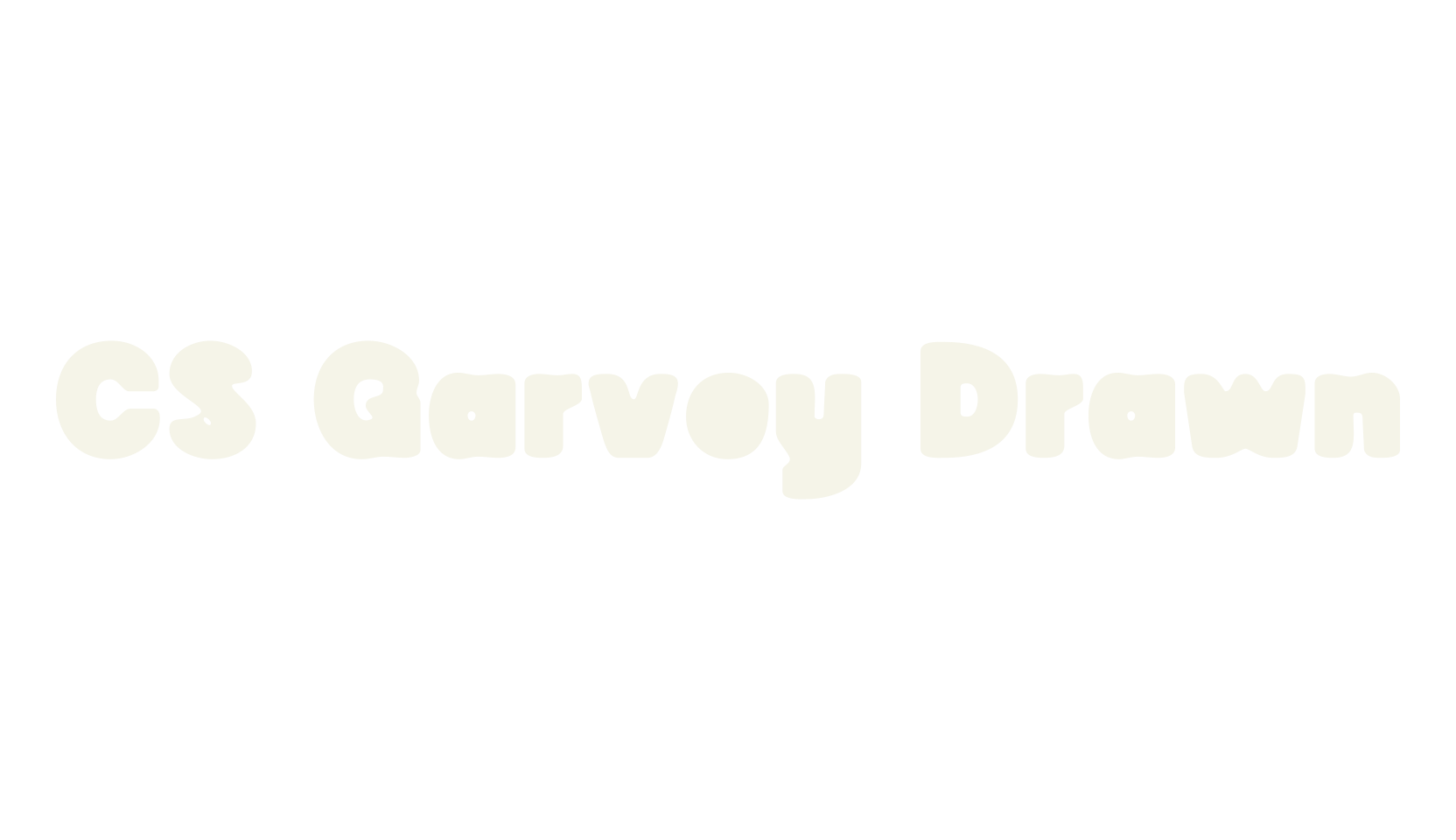 CS Garvey Drawn, display market font preview