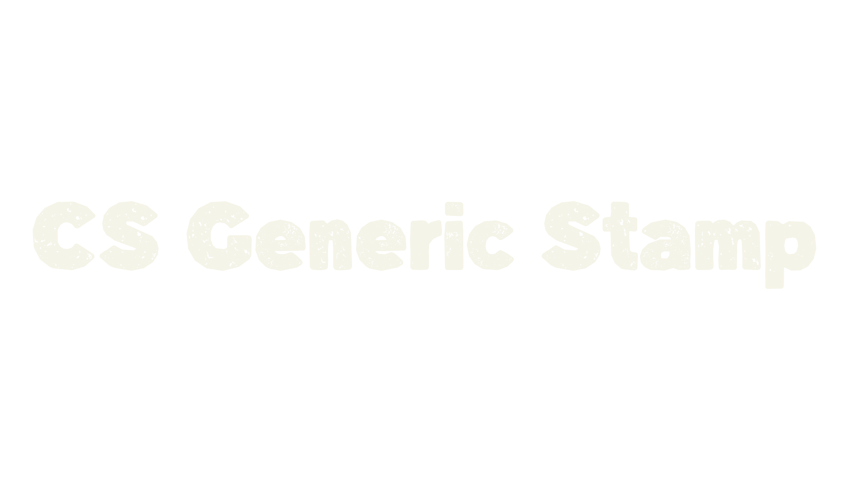 CS Generic Stamp, sans font preview