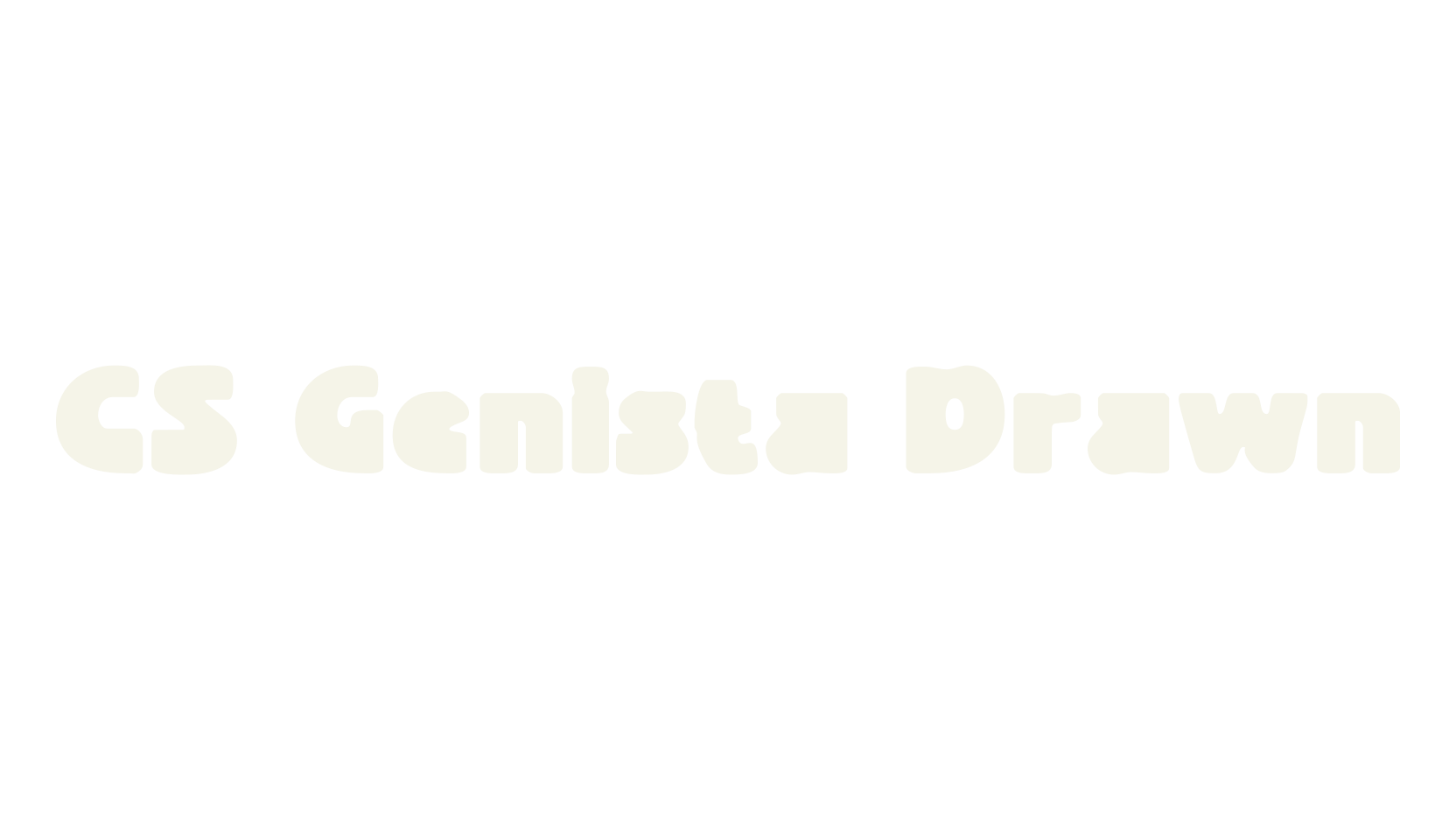 CS Genista Drawn, bold font preview