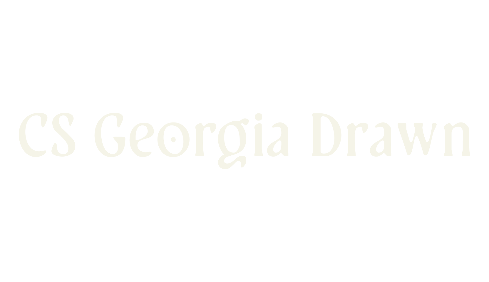 CS Georgia Drawn, logo font preview