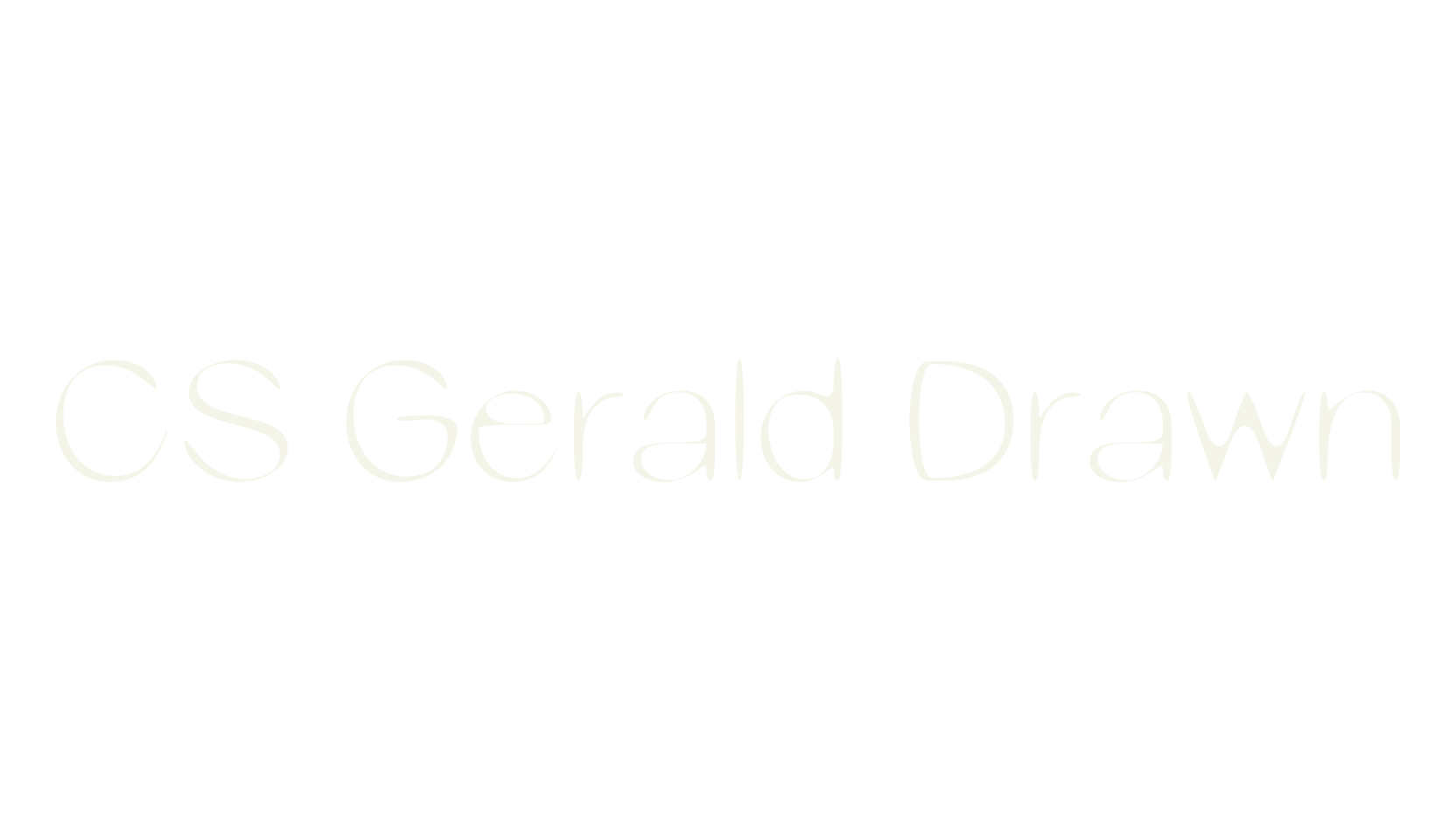 CS Gerald Drawn, logo font preview