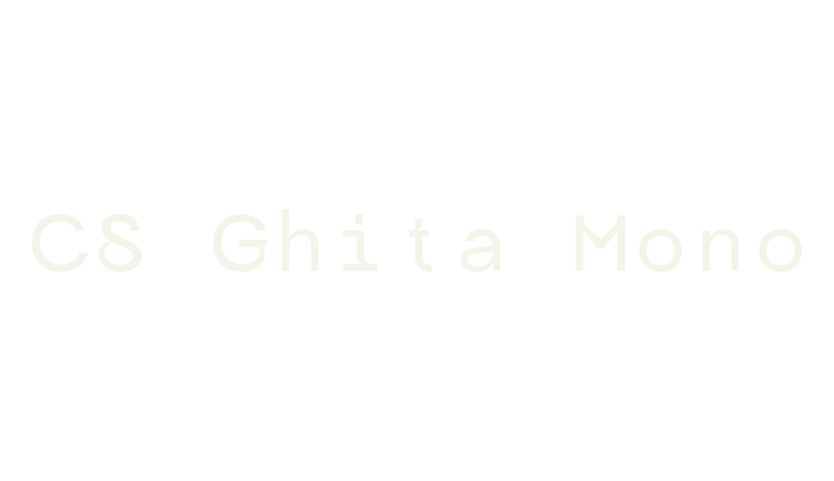 CS Ghita Mono, computer font preview