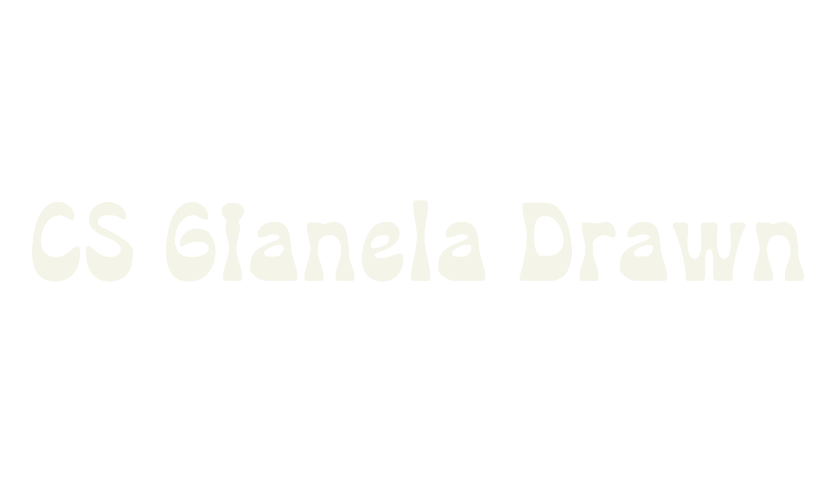 CS Gianela Drawn, logo font preview