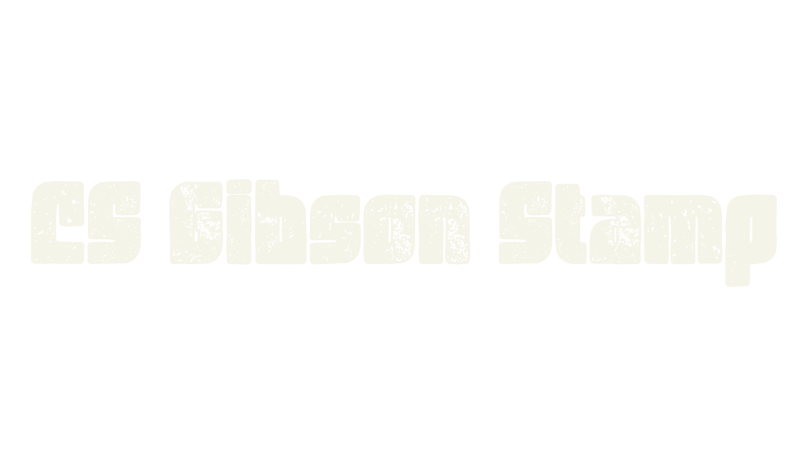 CS Gibson Stamp, display market font preview