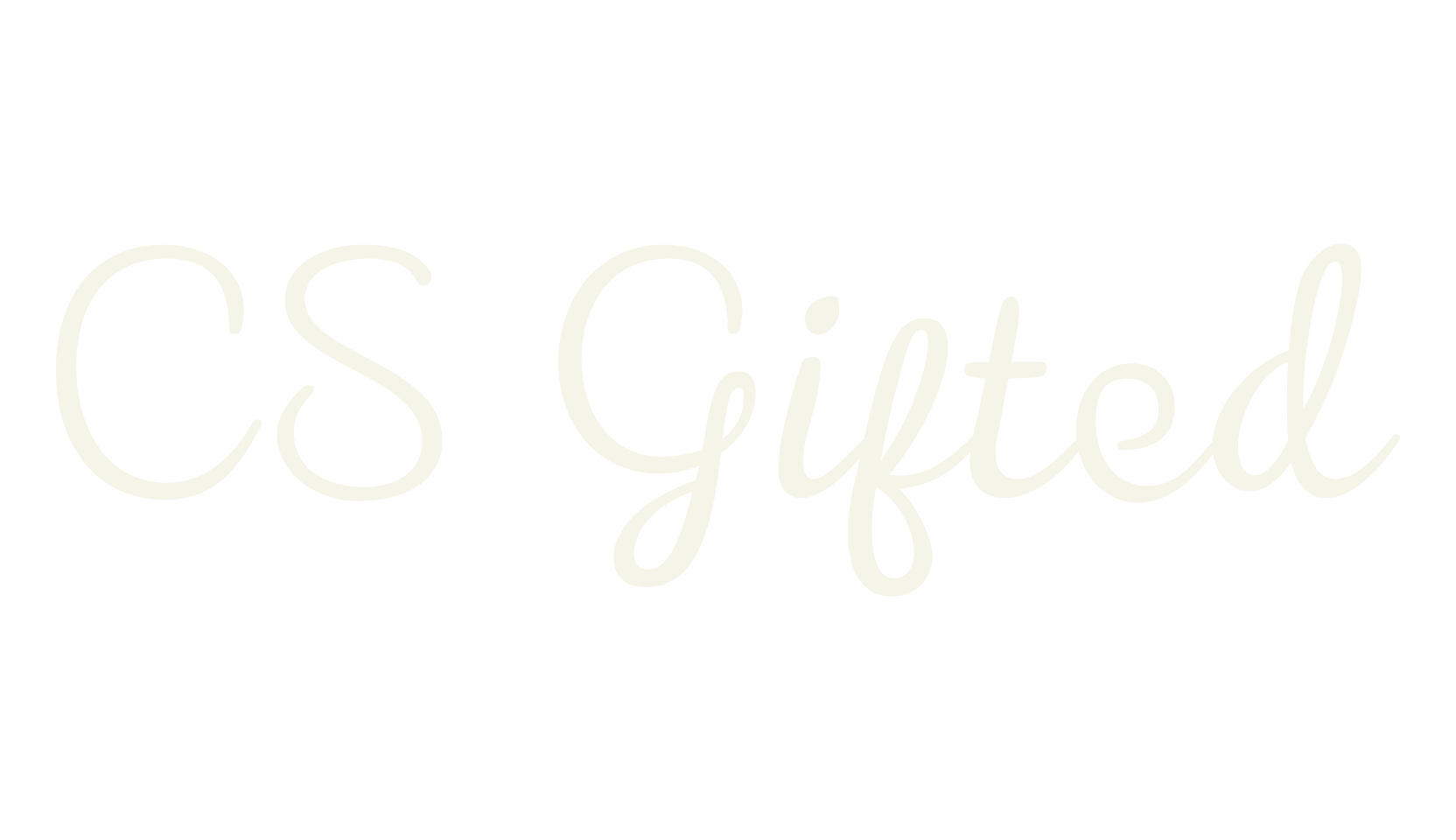 CS Gifted, cursive font preview