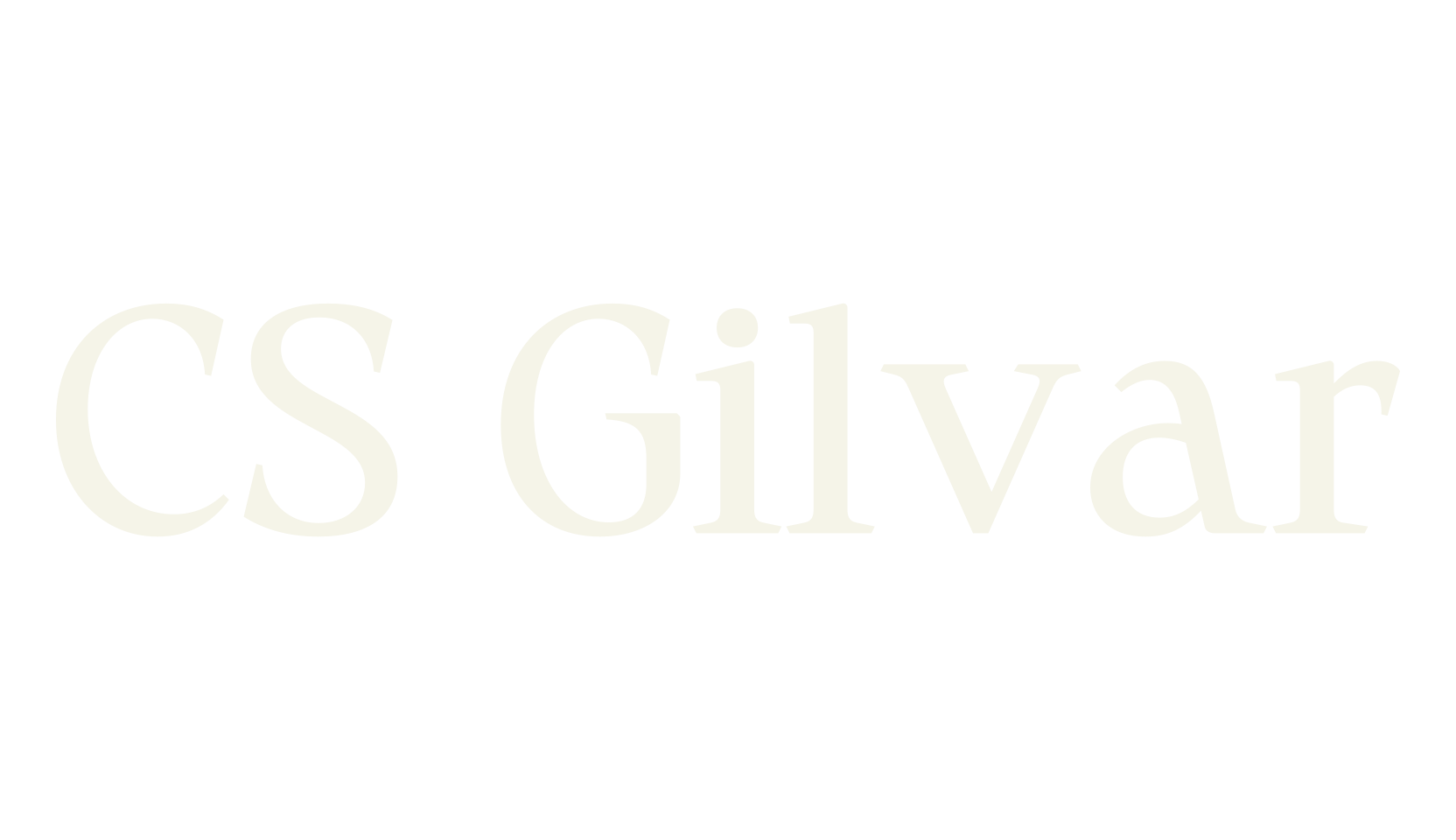 CS Gilvar, logo font preview