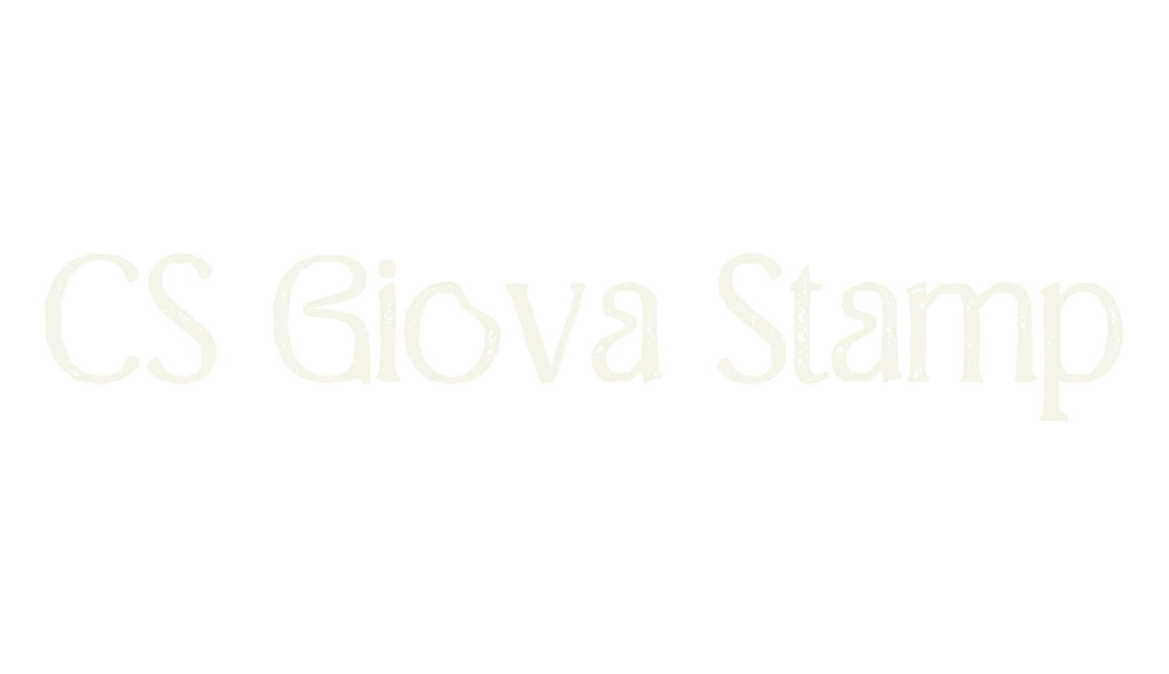 CS Giova Stamp, display market font preview