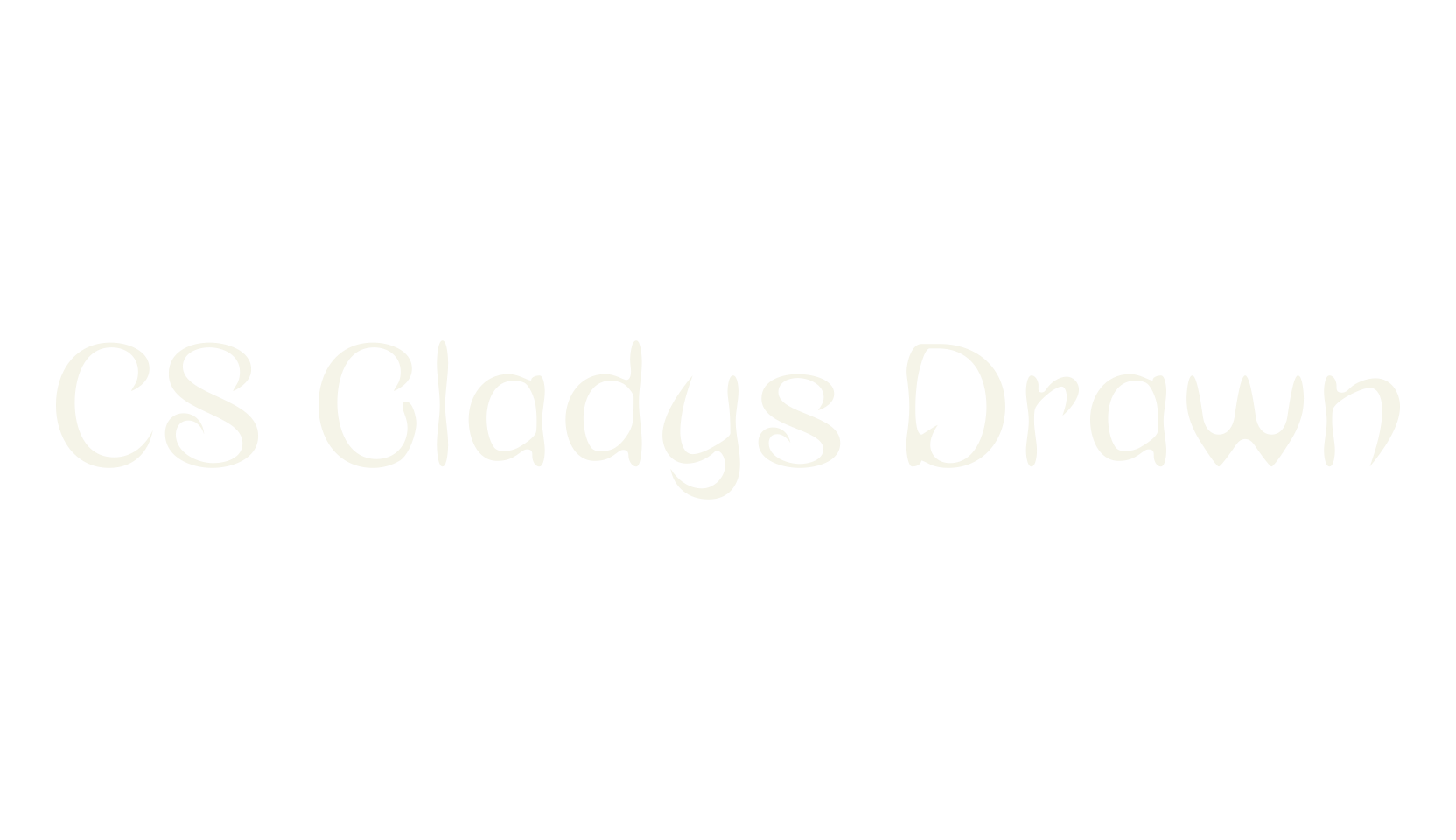 CS Gladys Drawn, logo font preview