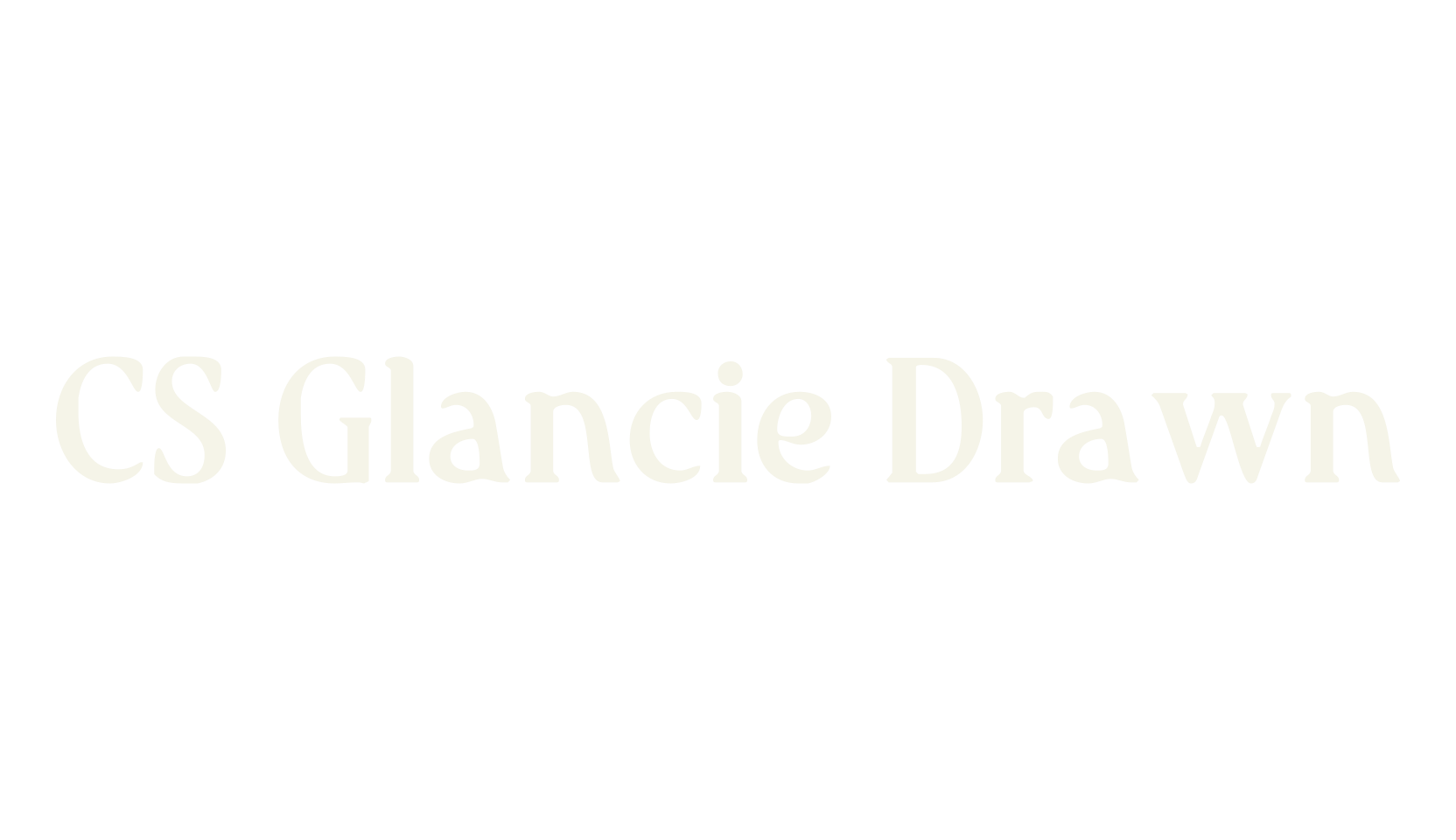CS Glancie Drawn, display market font preview