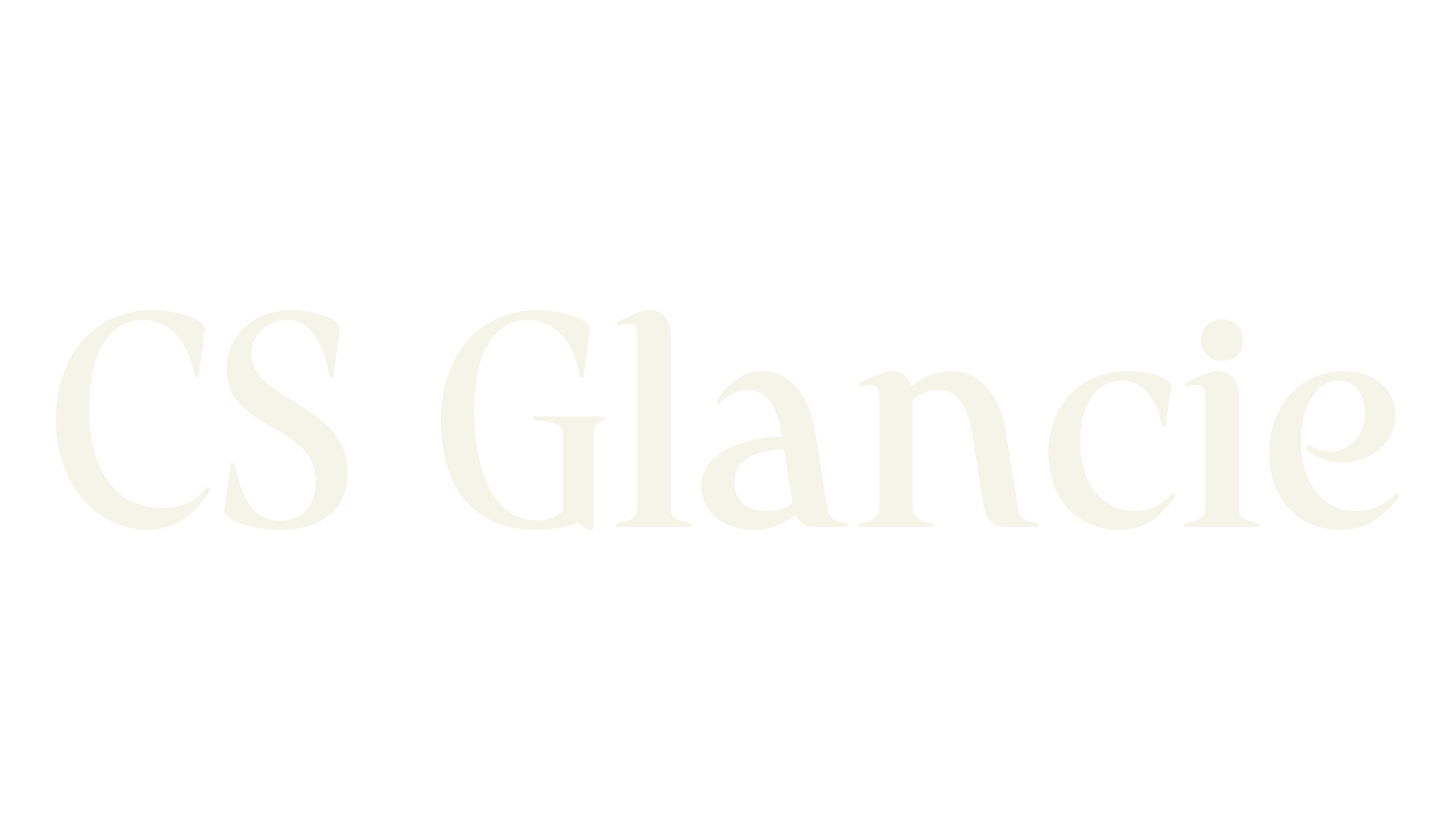 CS Glancie, serif font preview