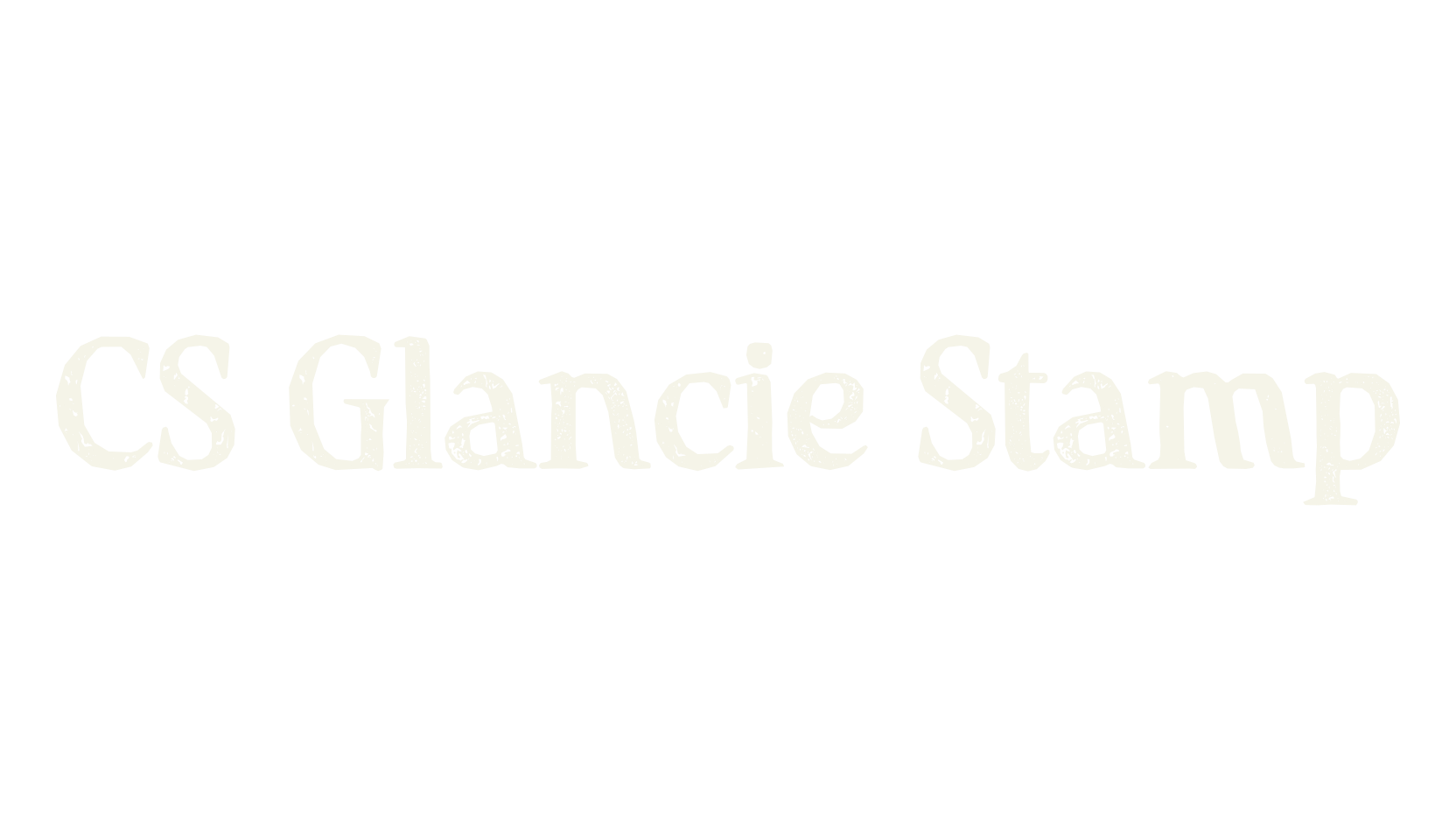 CS Glancie Stamp, serif font preview