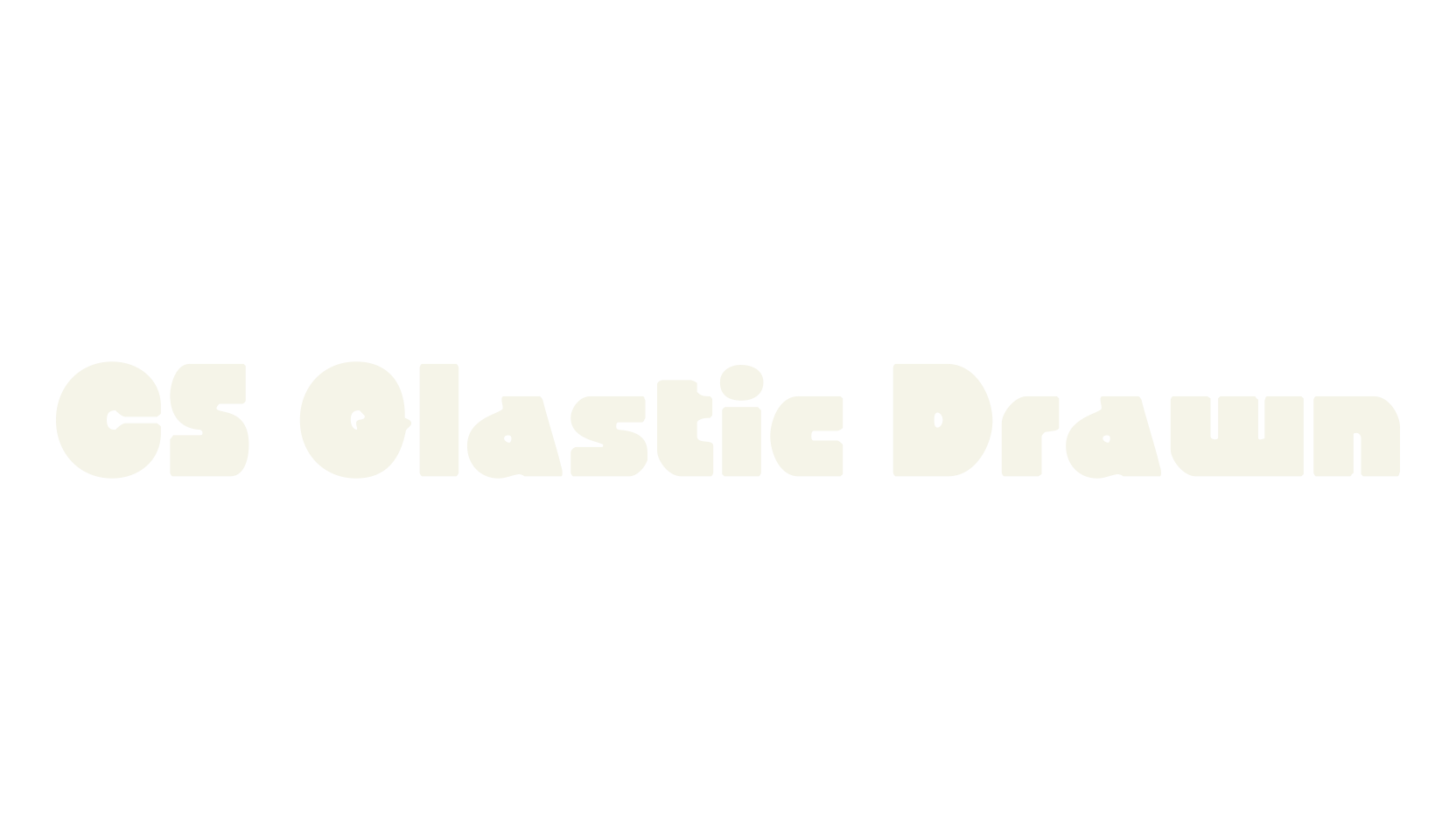 CS Glastic Drawn, display market font preview