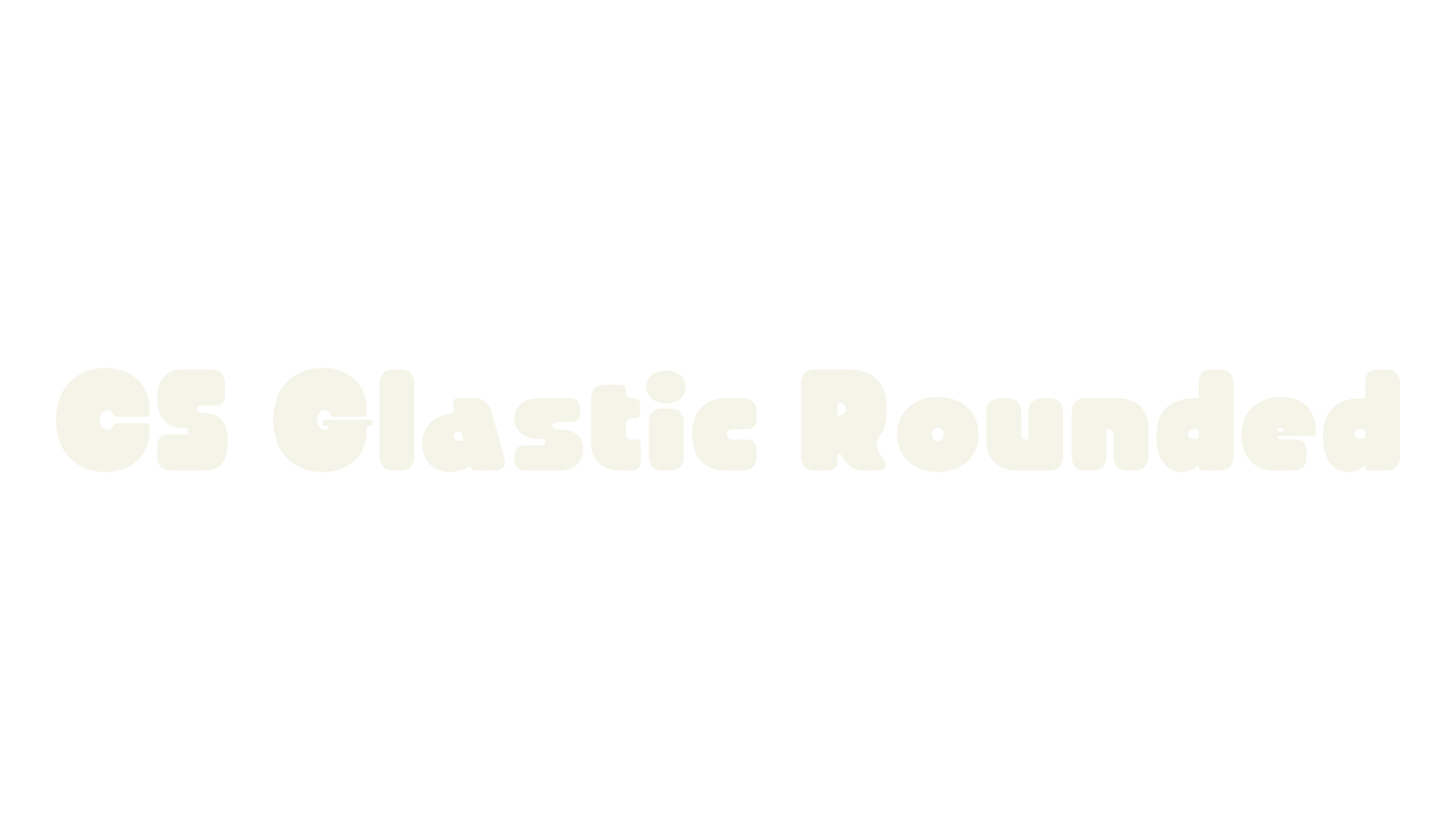 CS Glastic Rounded, display market font preview