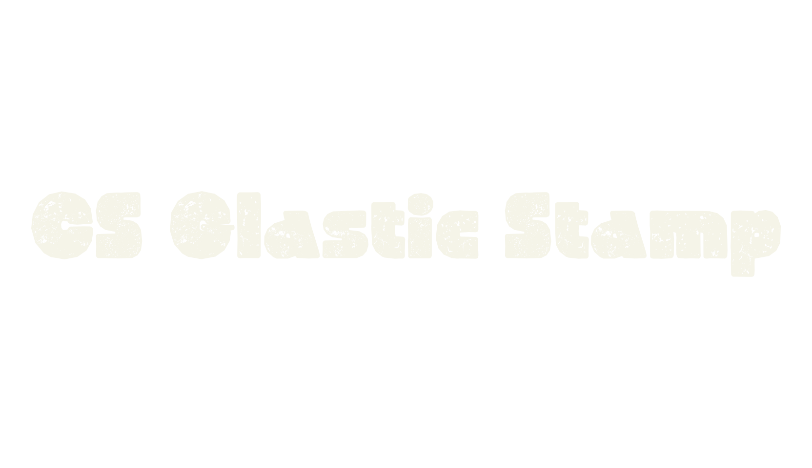 CS Glastic Stamp, display market font preview