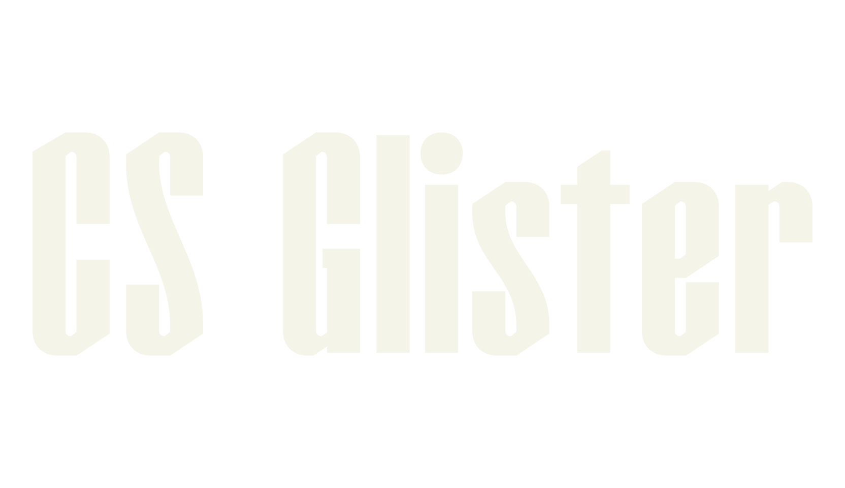 CS Glister, logo font preview