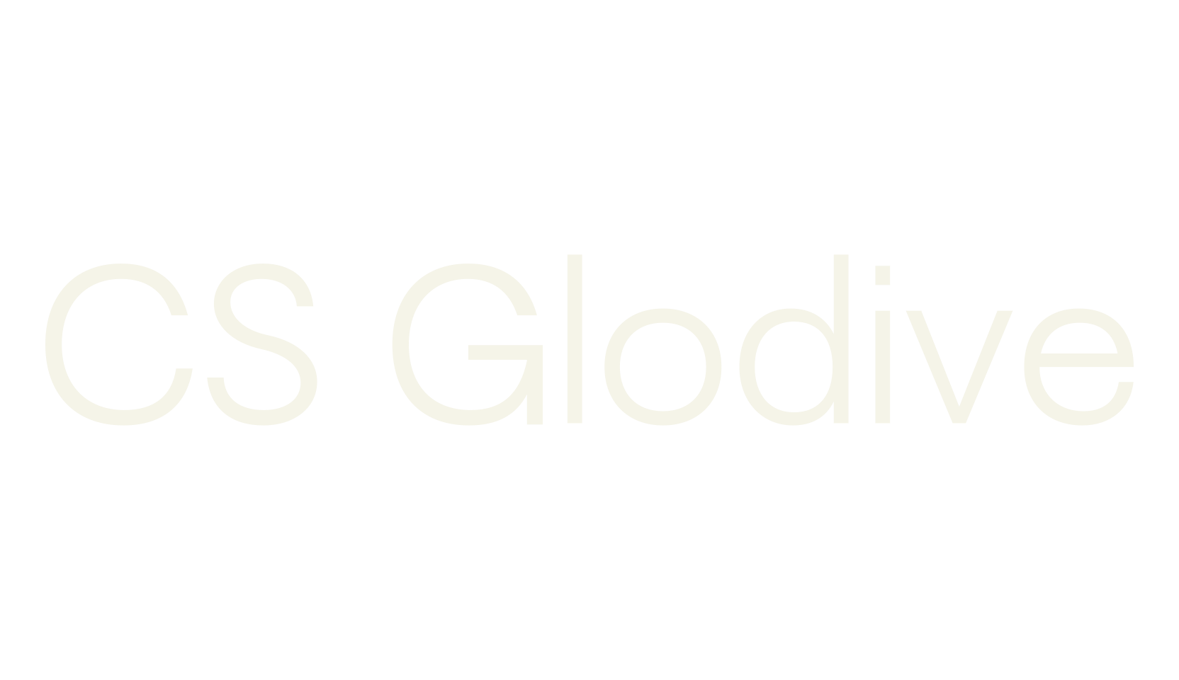 CS Glodive, clean font preview