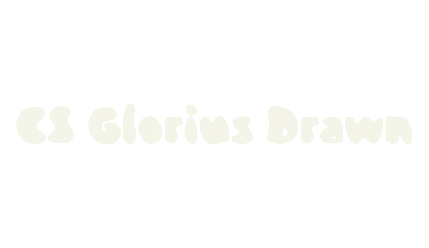 CS Glorius Drawn, display market font preview