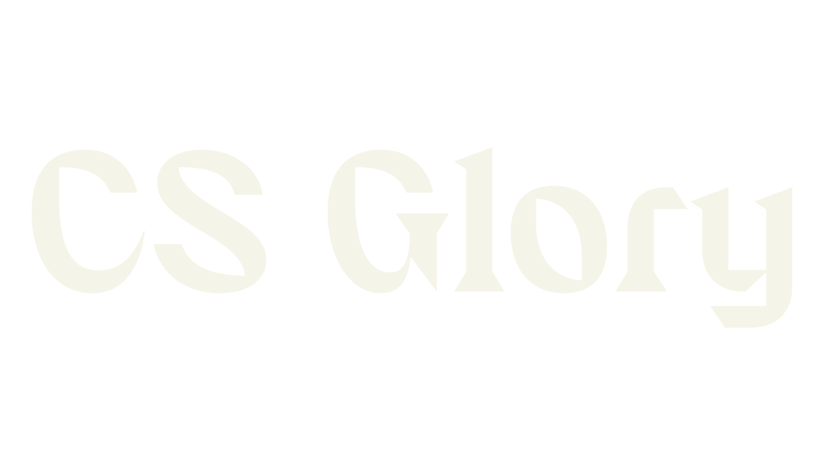 CS Glory, letter font preview