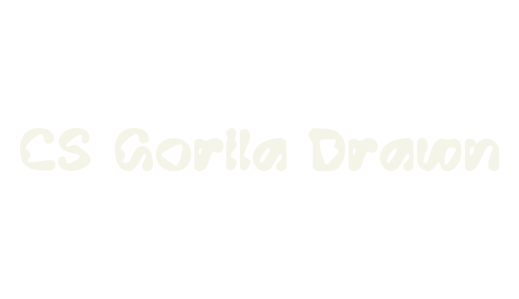 CS Gorila Drawn, display market font preview