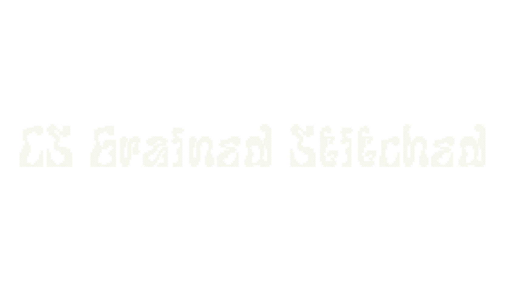 CS Grained Stitched, display market font preview