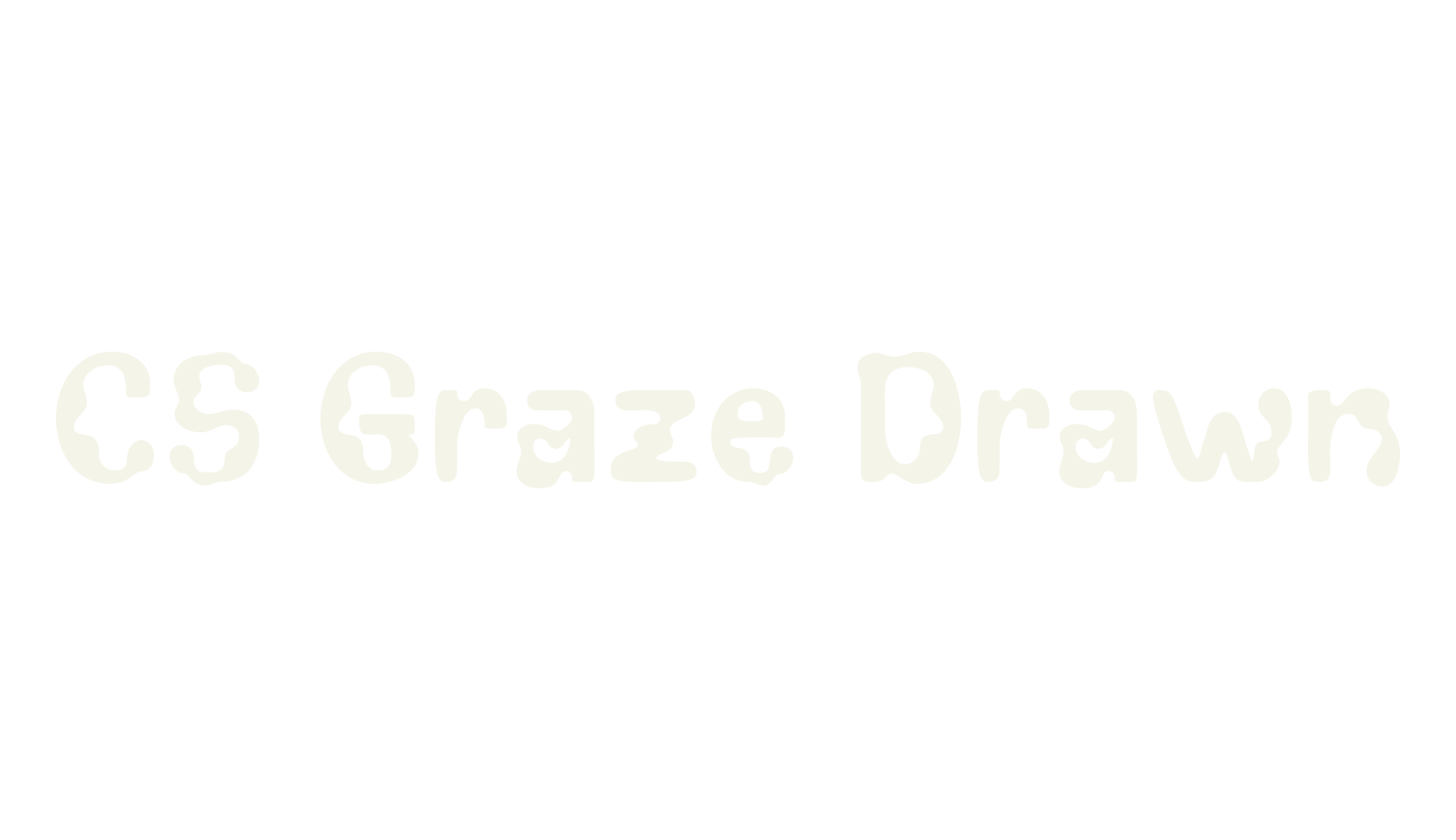 CS Graze Drawn, psychedelic font preview