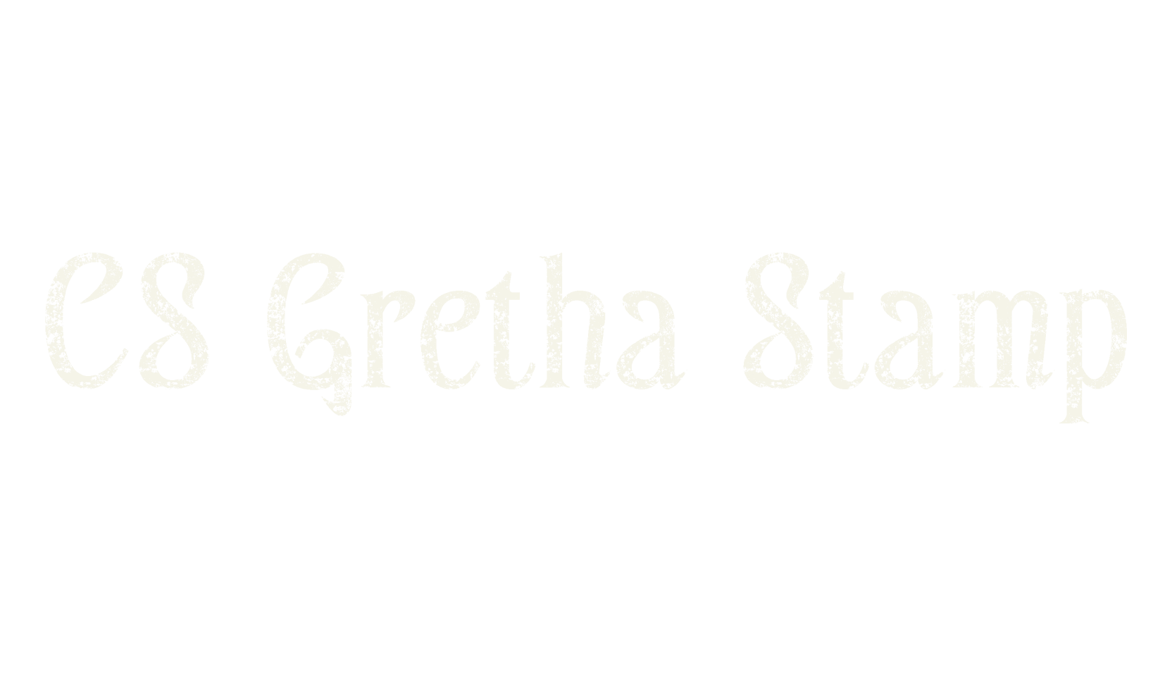CS Gretha Stamp, grunge font preview