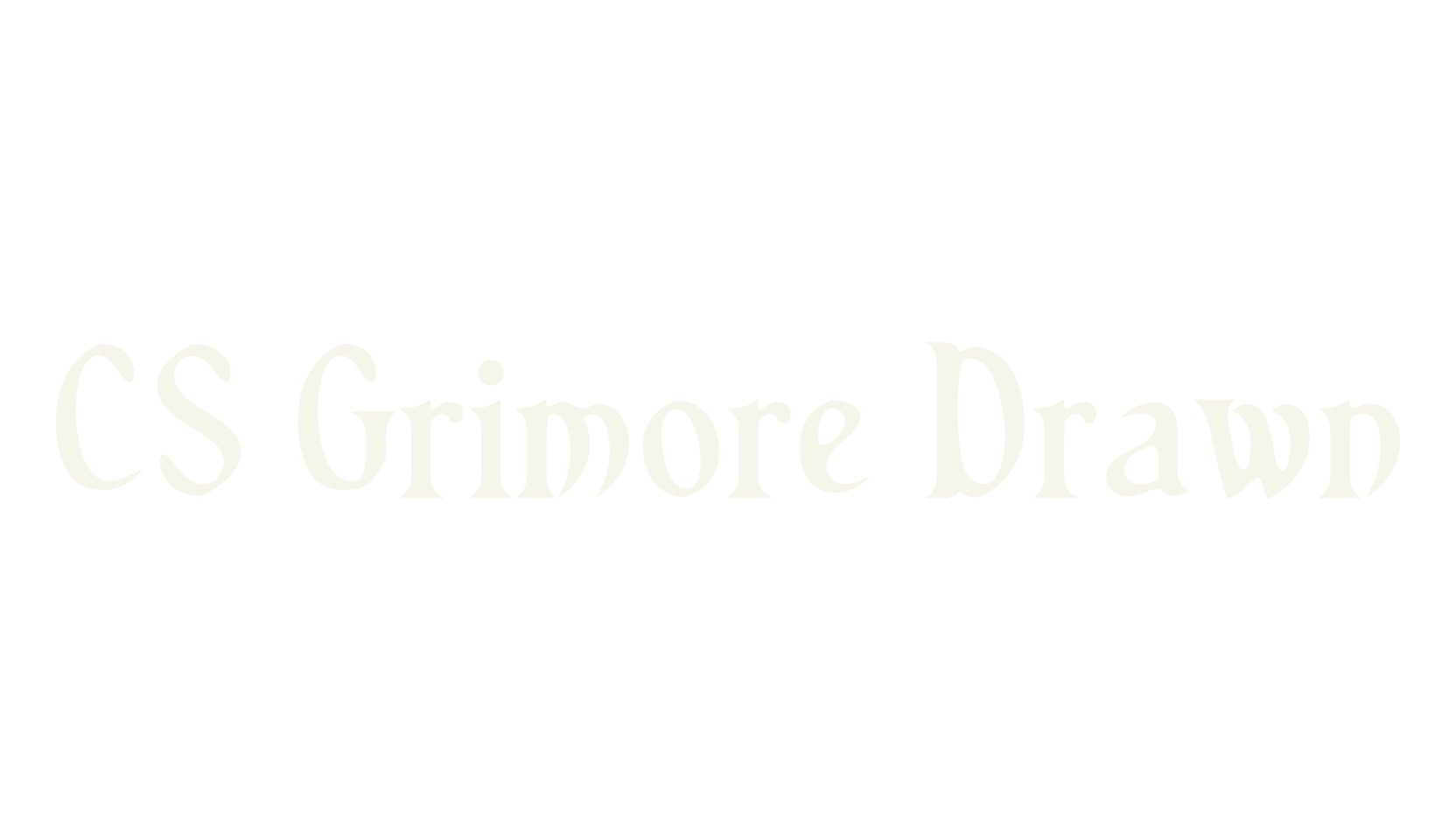 CS Grimore Drawn, gothic font preview