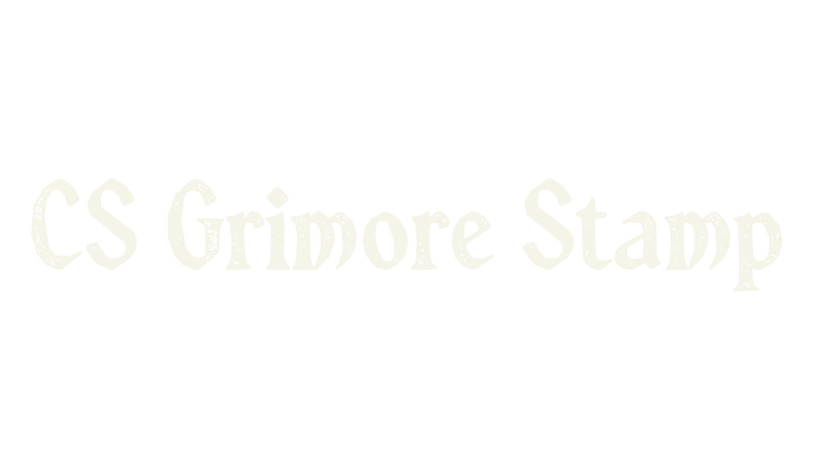 CS Grimore Stamp, fantasy font preview