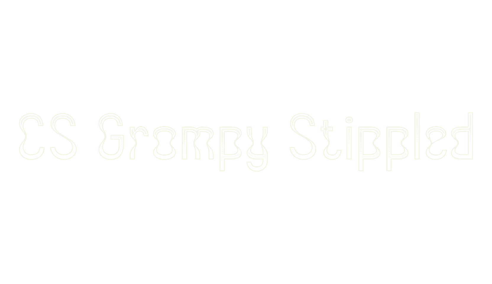 CS Grompy Stippled, display market font preview