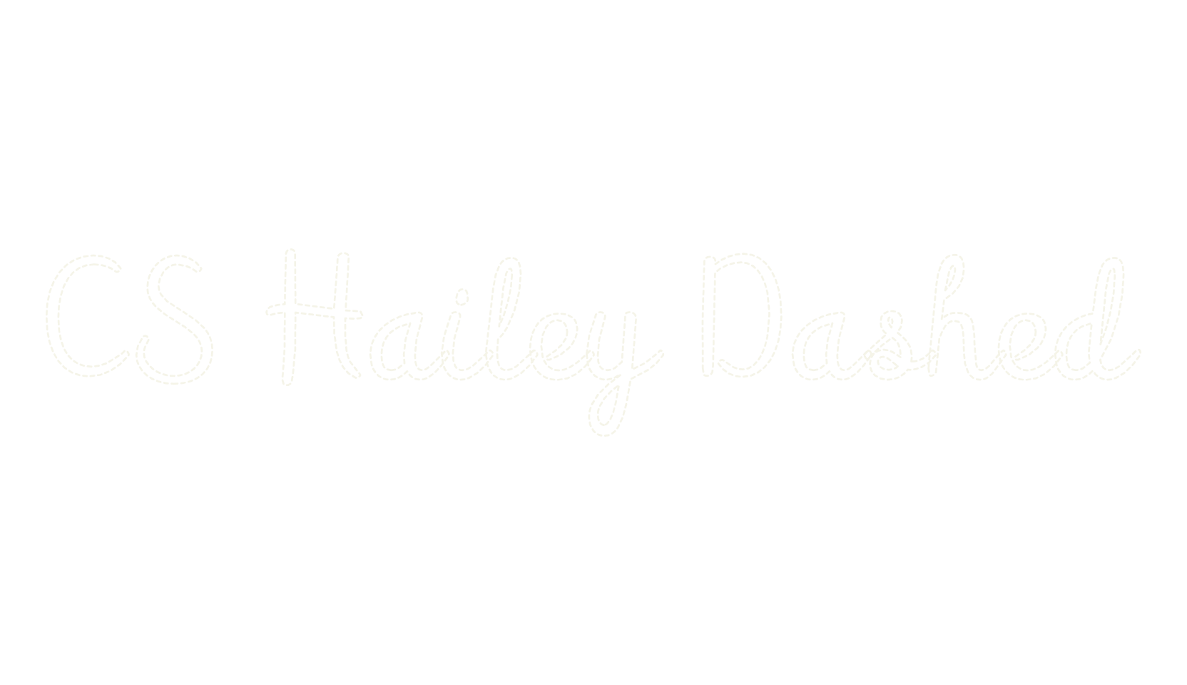 CS Hailey Dashed, display market font preview