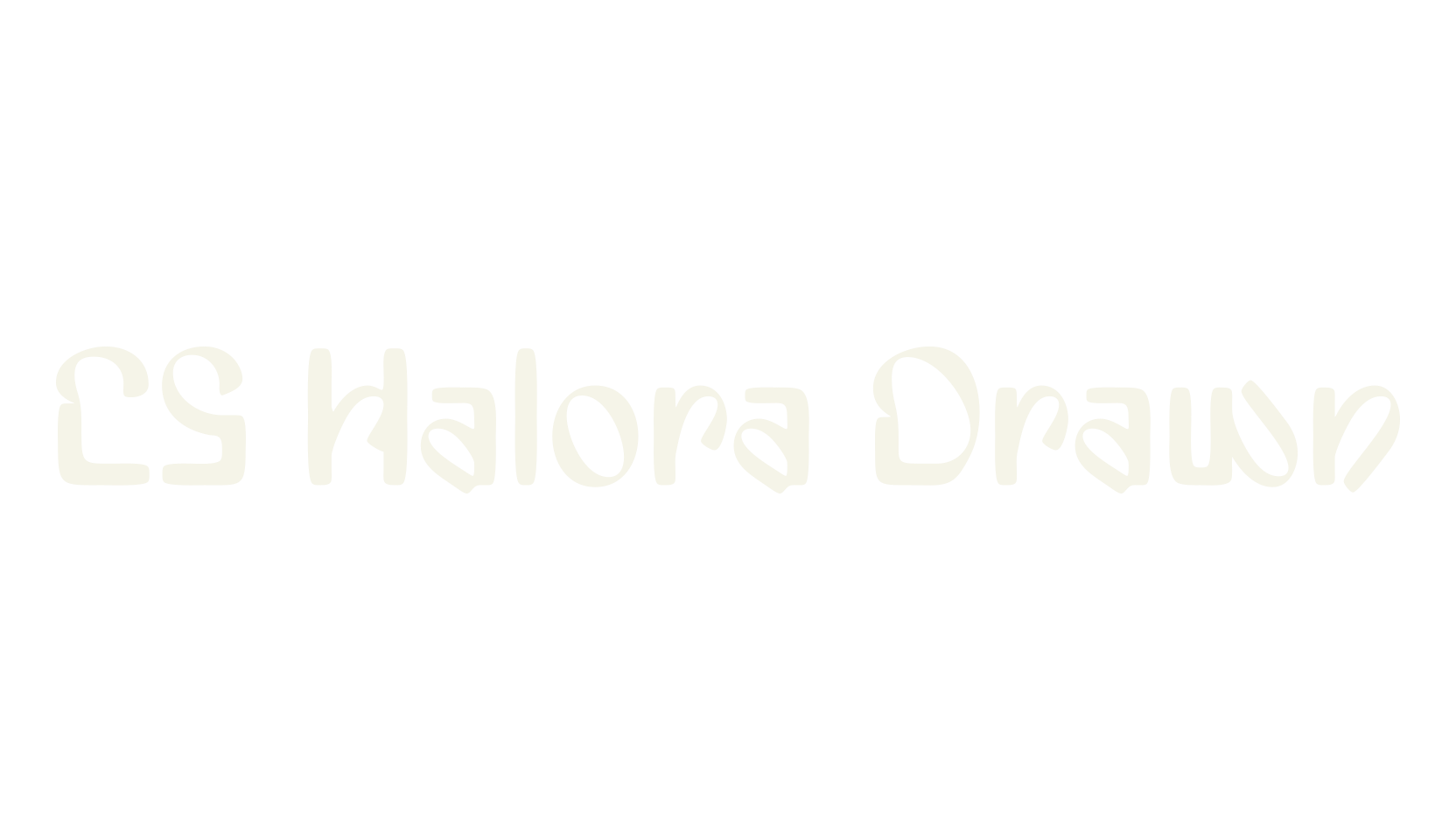 CS Halora Drawn, modern font preview