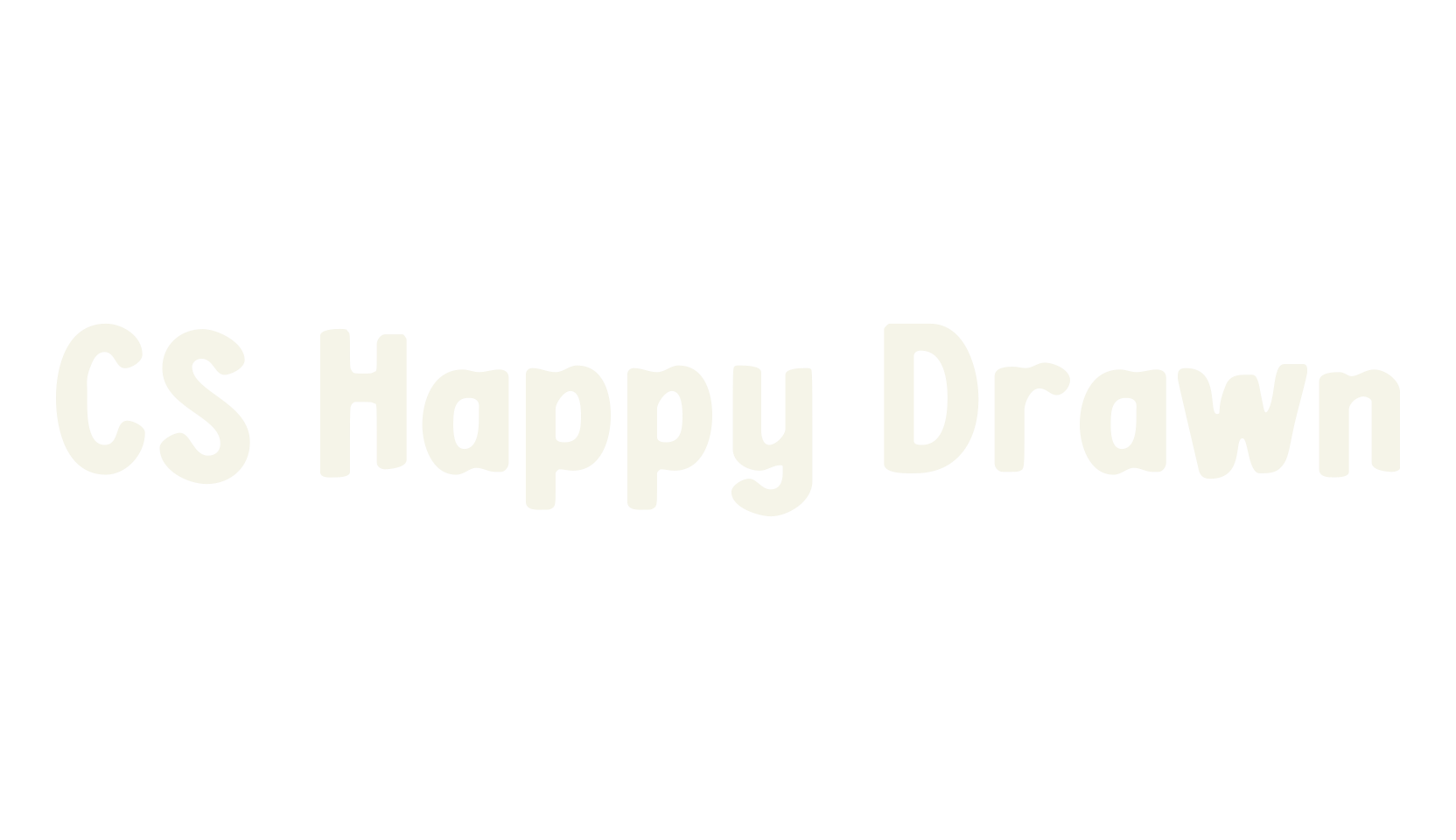 CS Happy Drawn, logo font preview