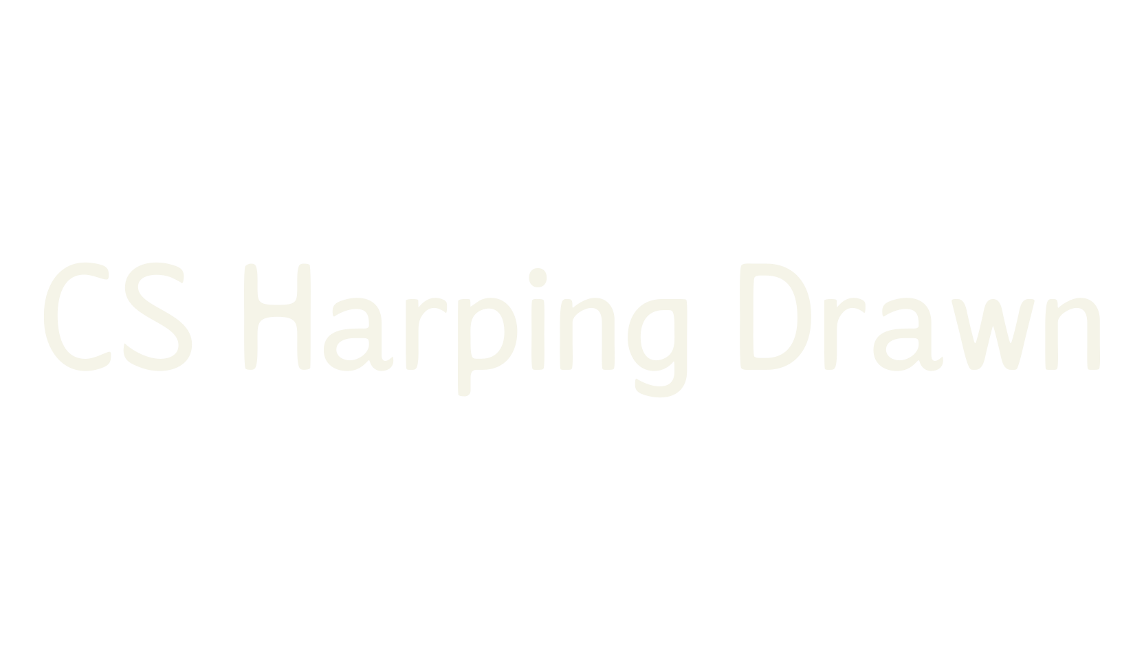 CS Harping Drawn, logo font preview