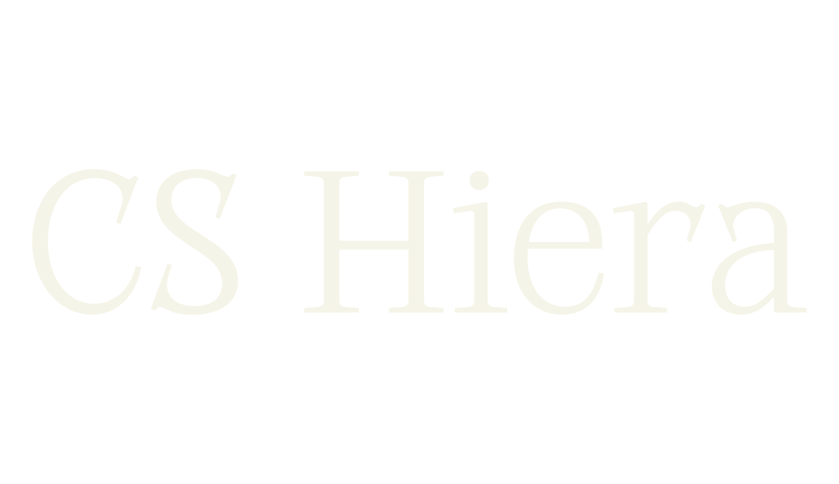 CS Hiera, elegant font preview