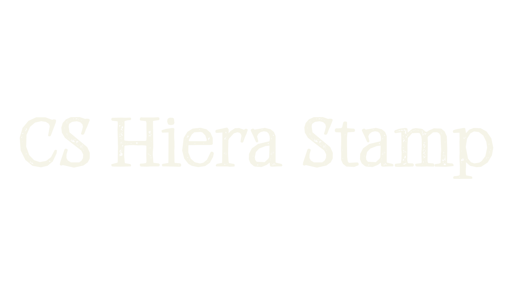 CS Hiera Stamp, display market font preview