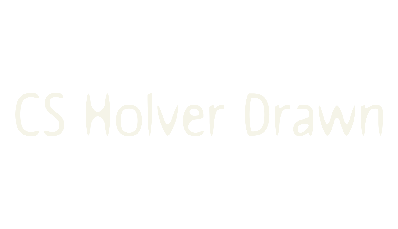CS Holver Drawn, poster font preview