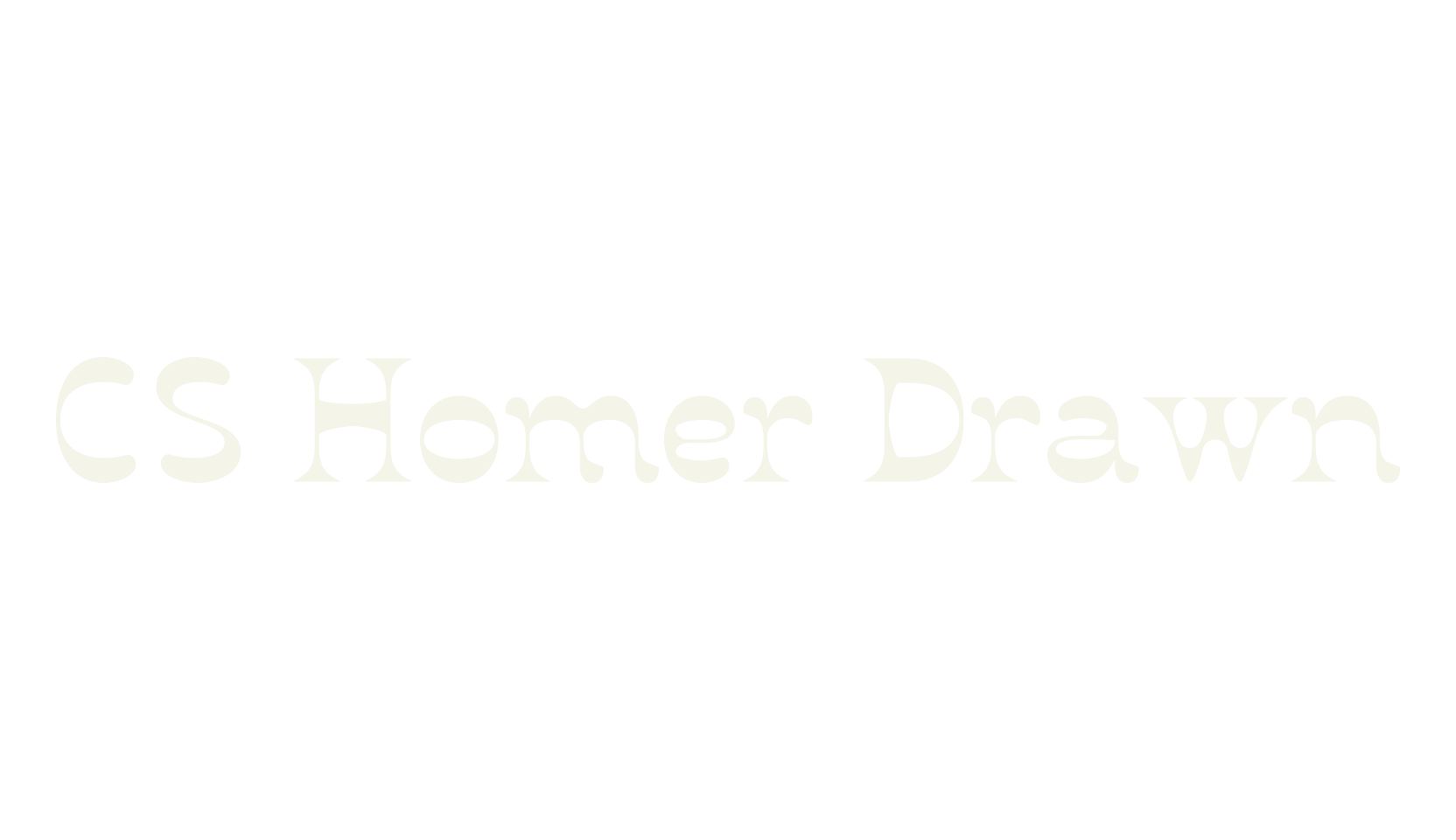 CS Homer Drawn, smooth font preview