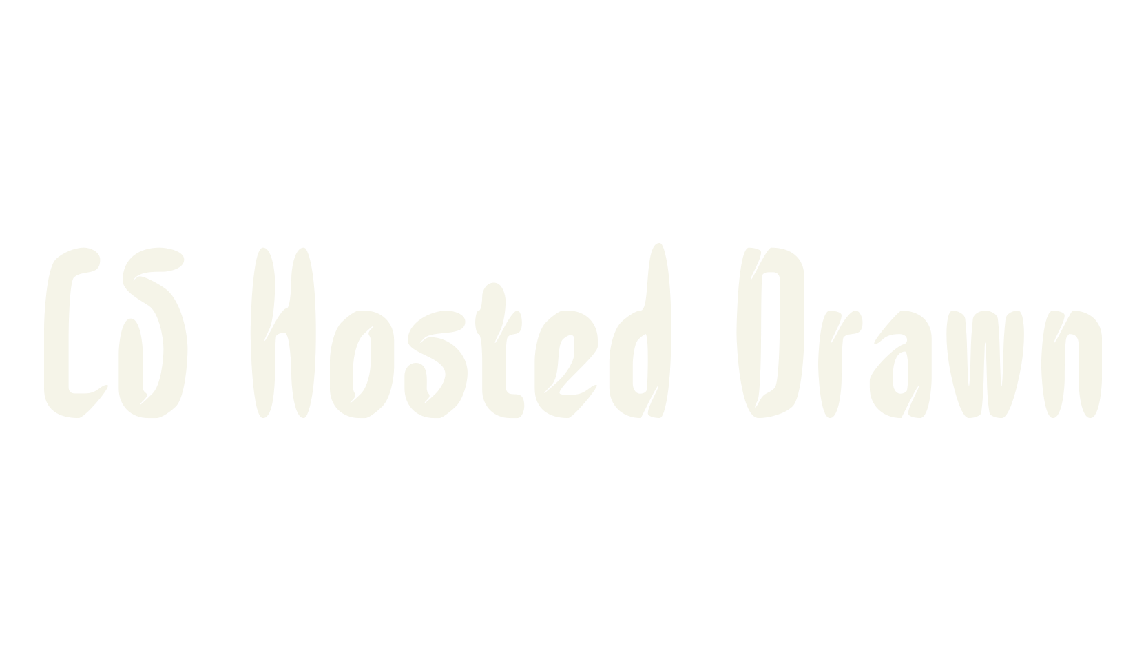 CS Hosted Drawn, poster font preview
