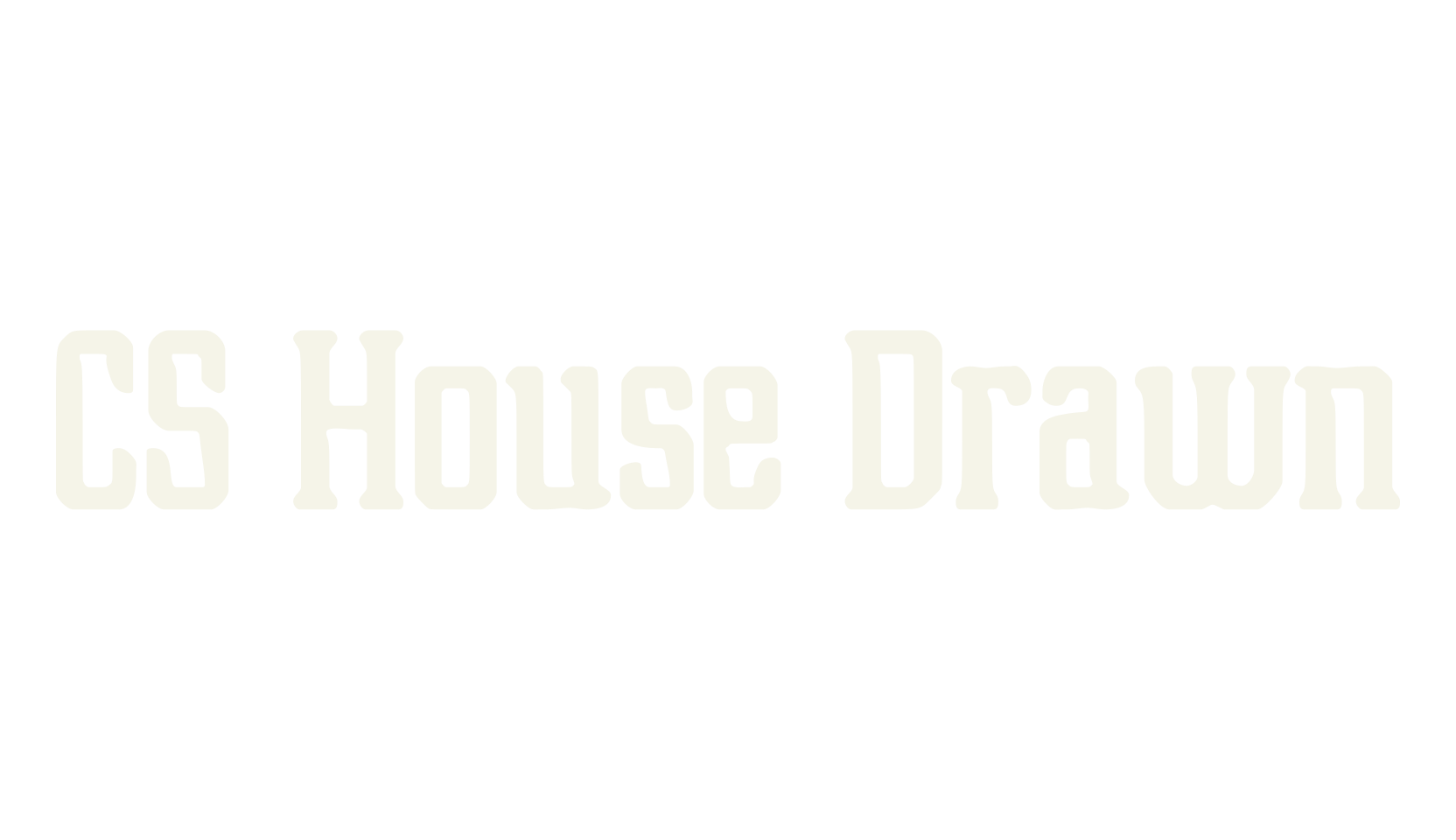CS House Drawn, logo font preview