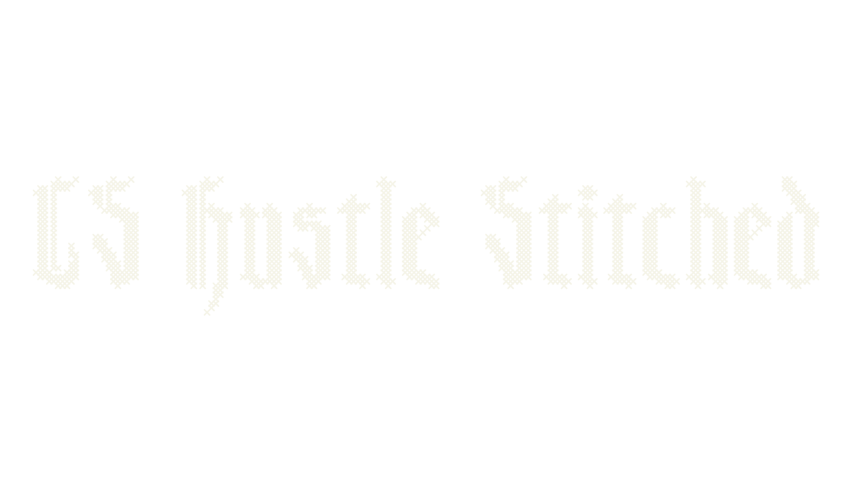 CS Hustle Stitched, fantasy font preview