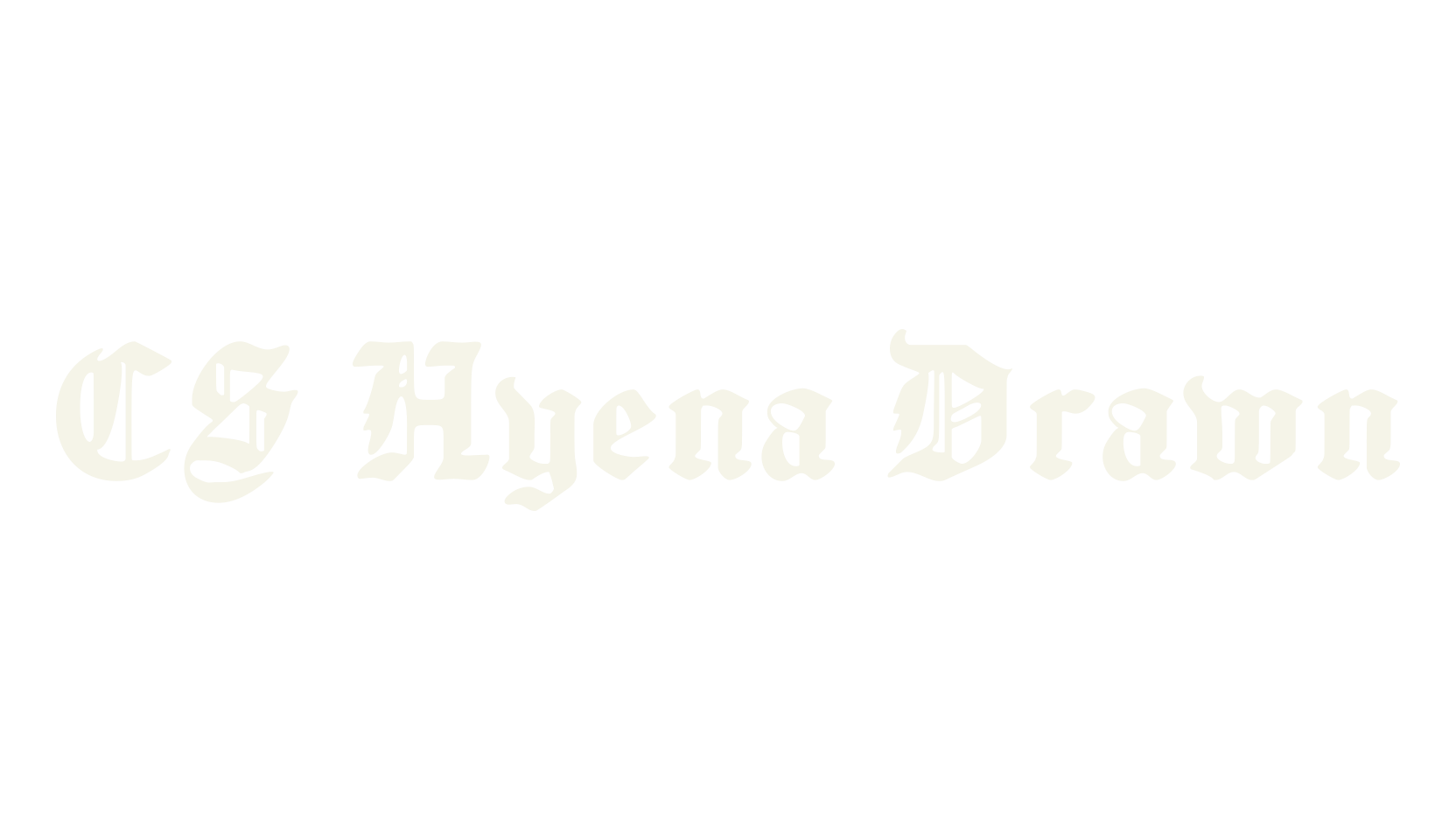 CS Hyena Drawn, gothic font preview