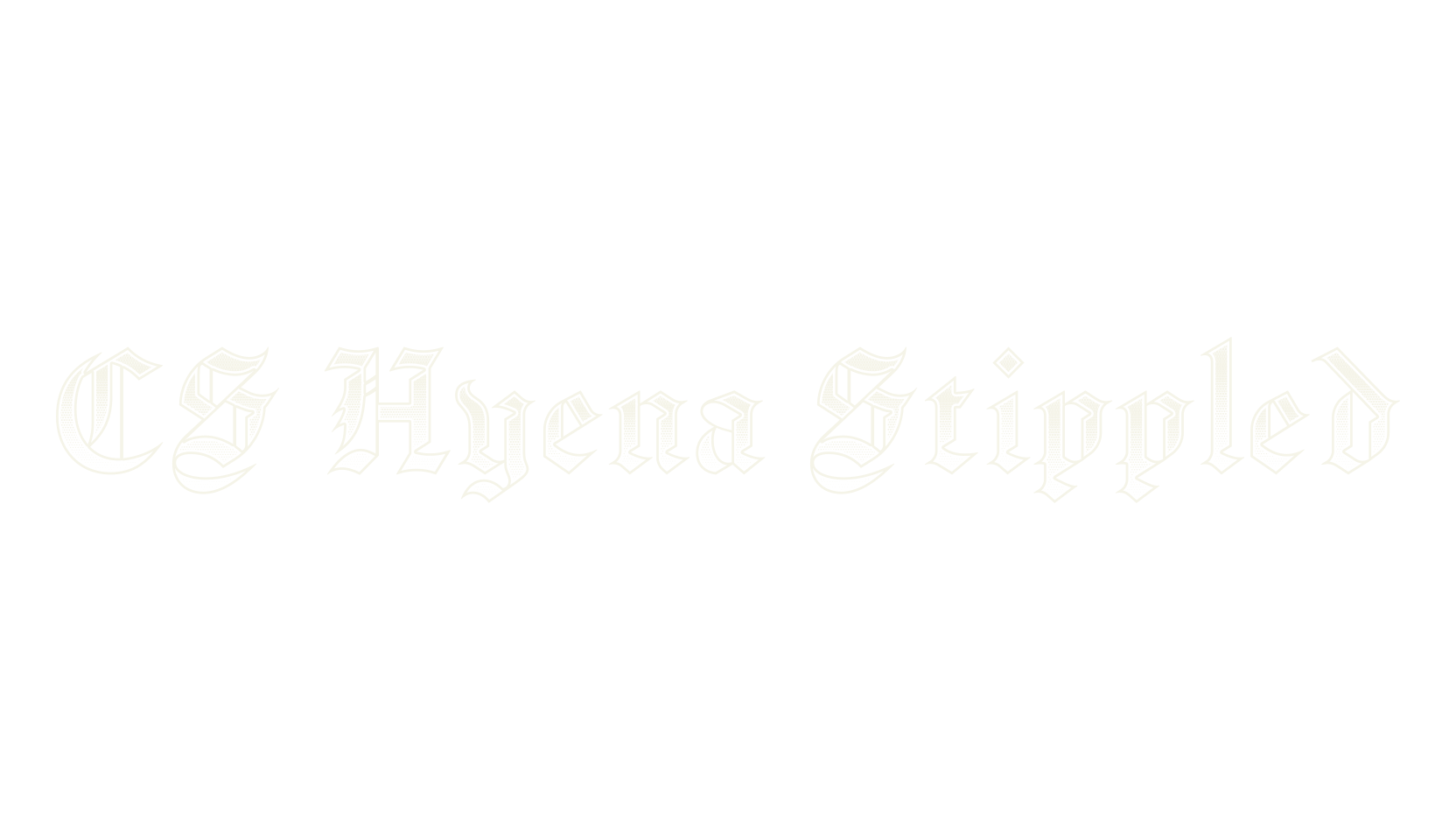 CS Hyena Stippled, fantasy font preview