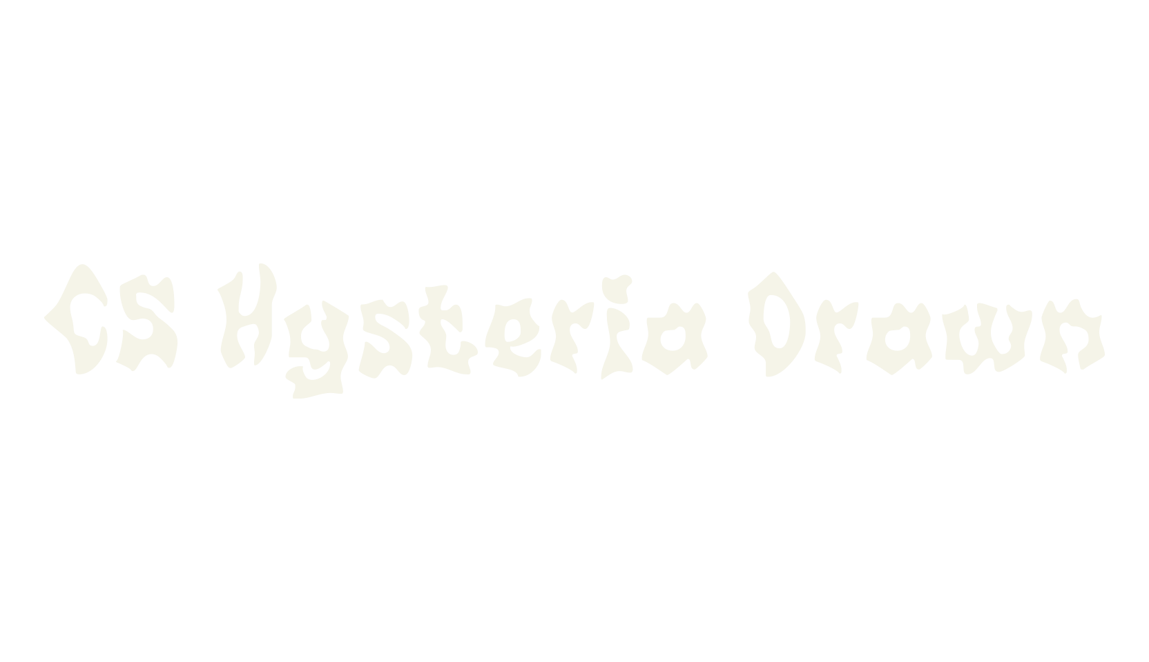 CS Hysteria Drawn, album cover font preview